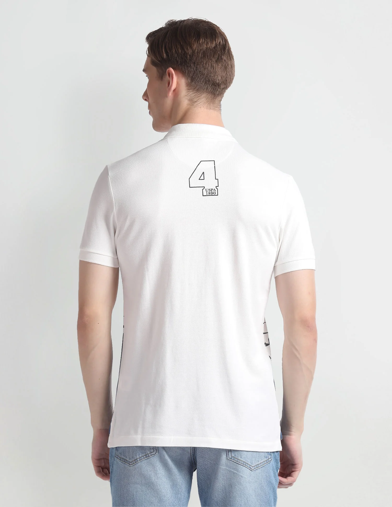 Brand Print Pique Polo Shirt - Image 5