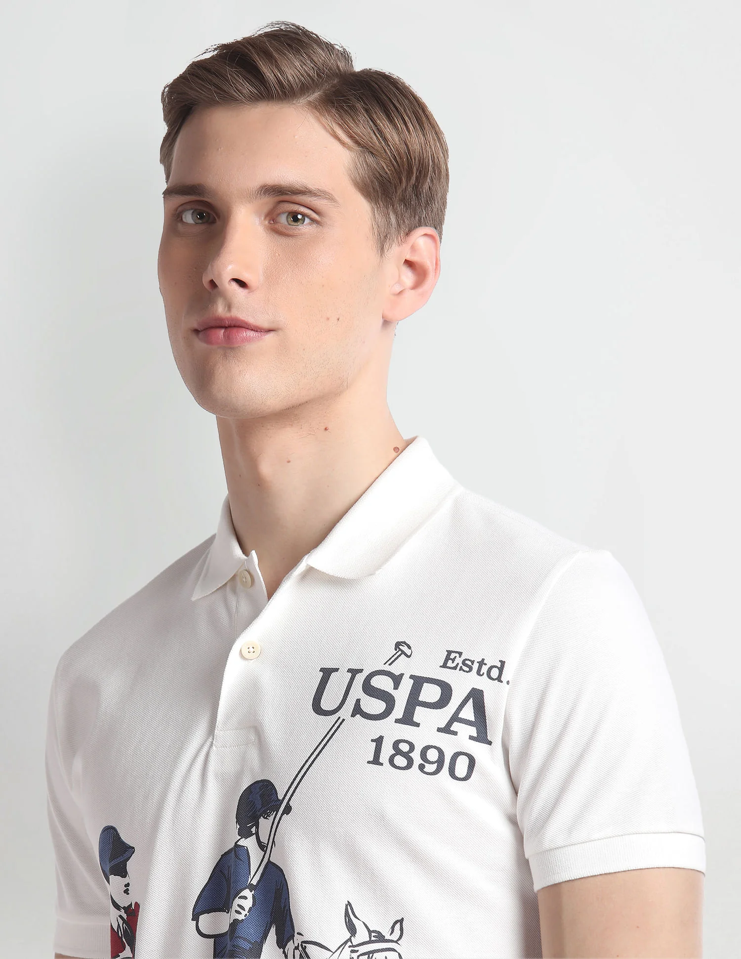 Brand Print Pique Polo Shirt - Image 7