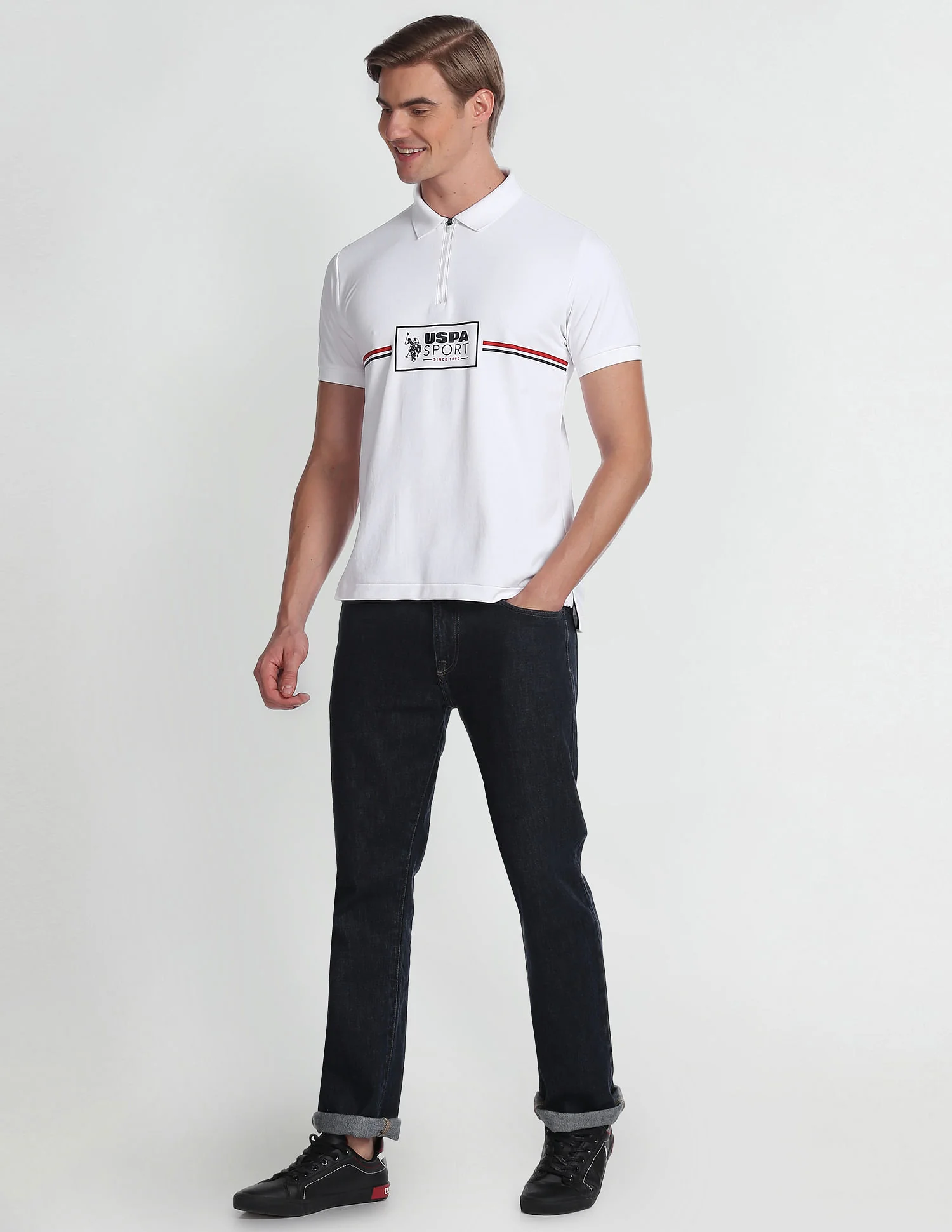 Brand Print Slim Fit Polo Shirt - Image 3