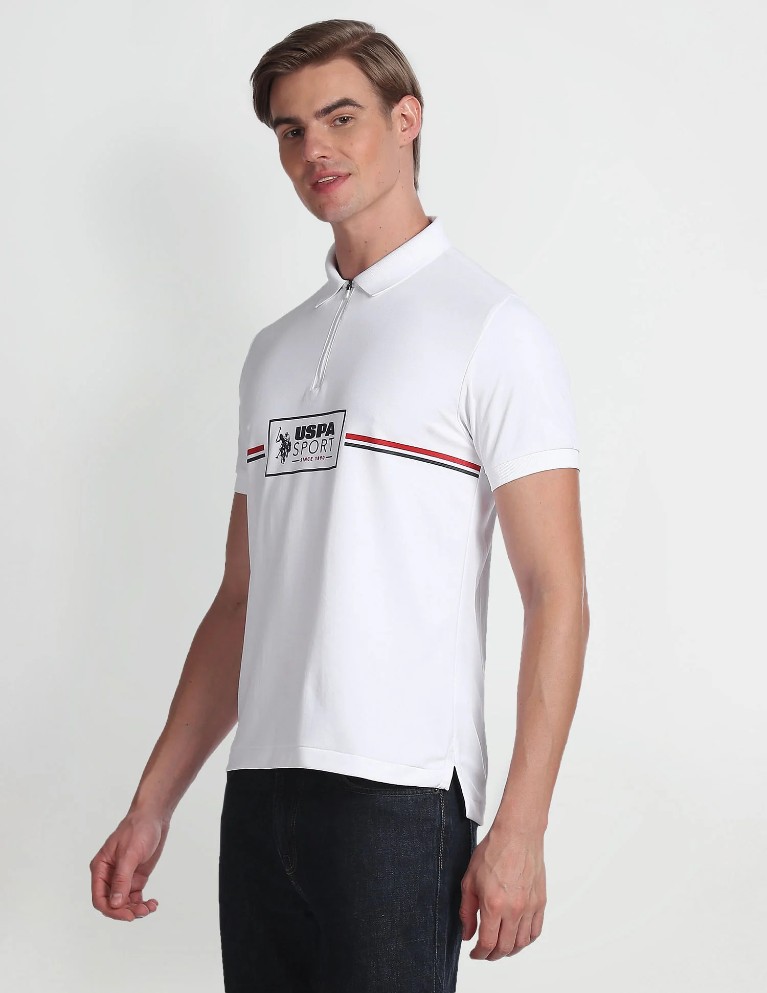 Brand Print Slim Fit Polo Shirt - Image 4
