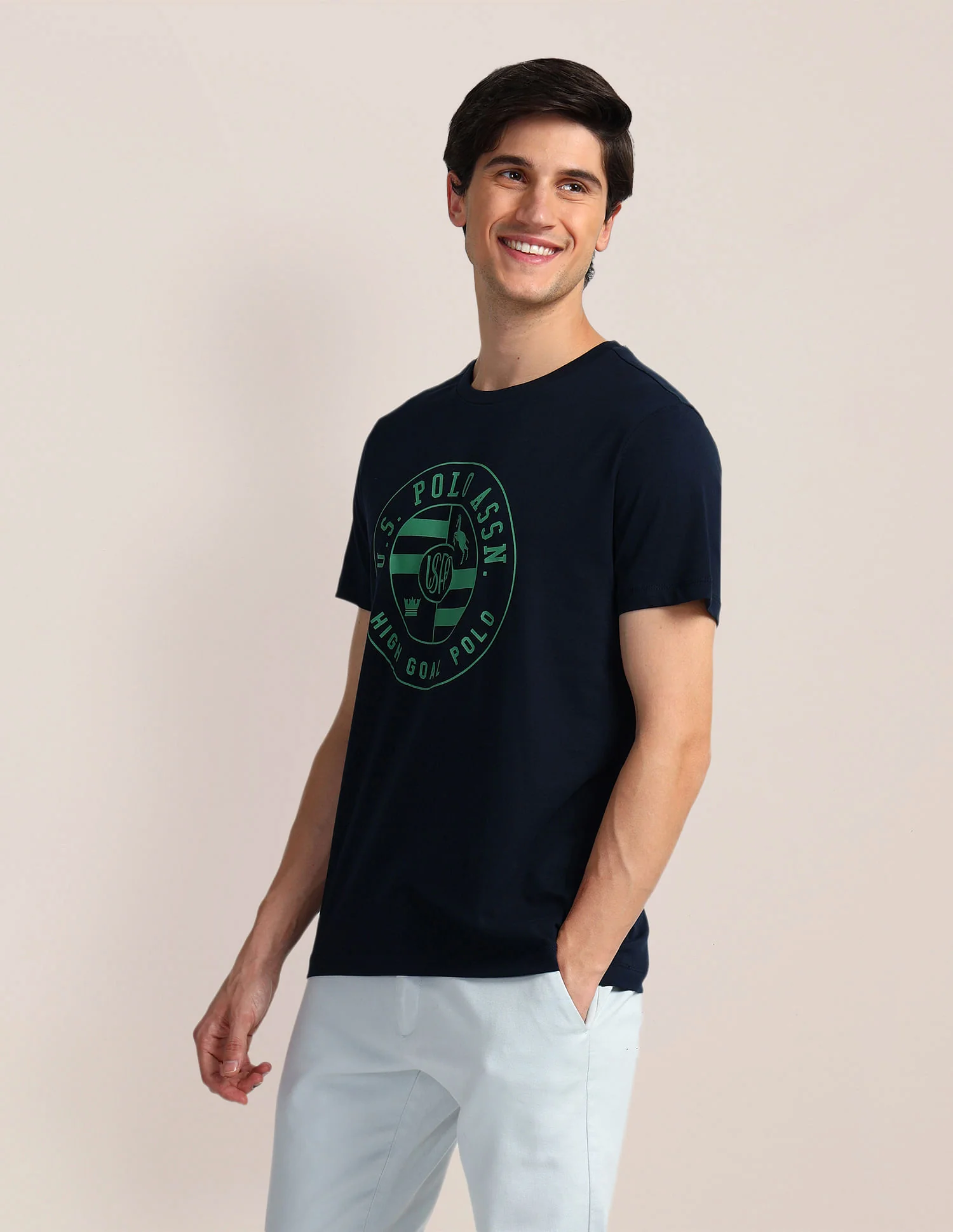 Brand Print Slim Fit T-Shirt - Image 4