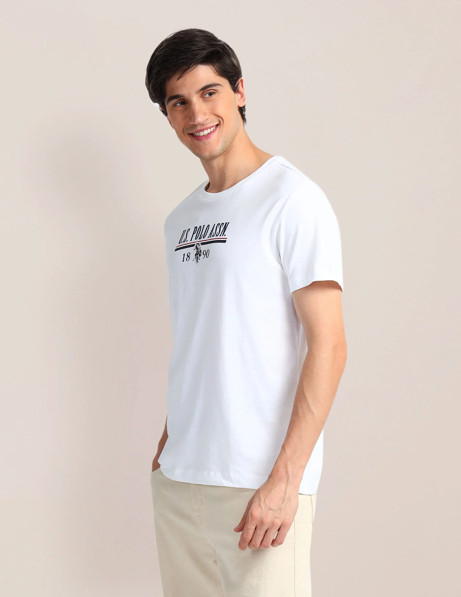 Brand Print Slim Fit T-Shirt - Image 4