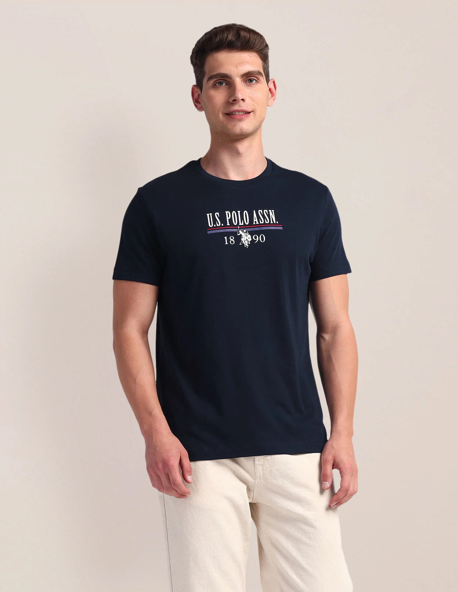 Brand Print Slim Fit T-Shirt