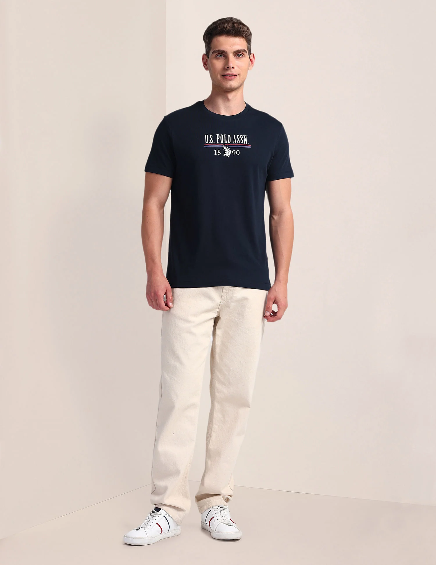 Brand Print Slim Fit T-Shirt - Image 3