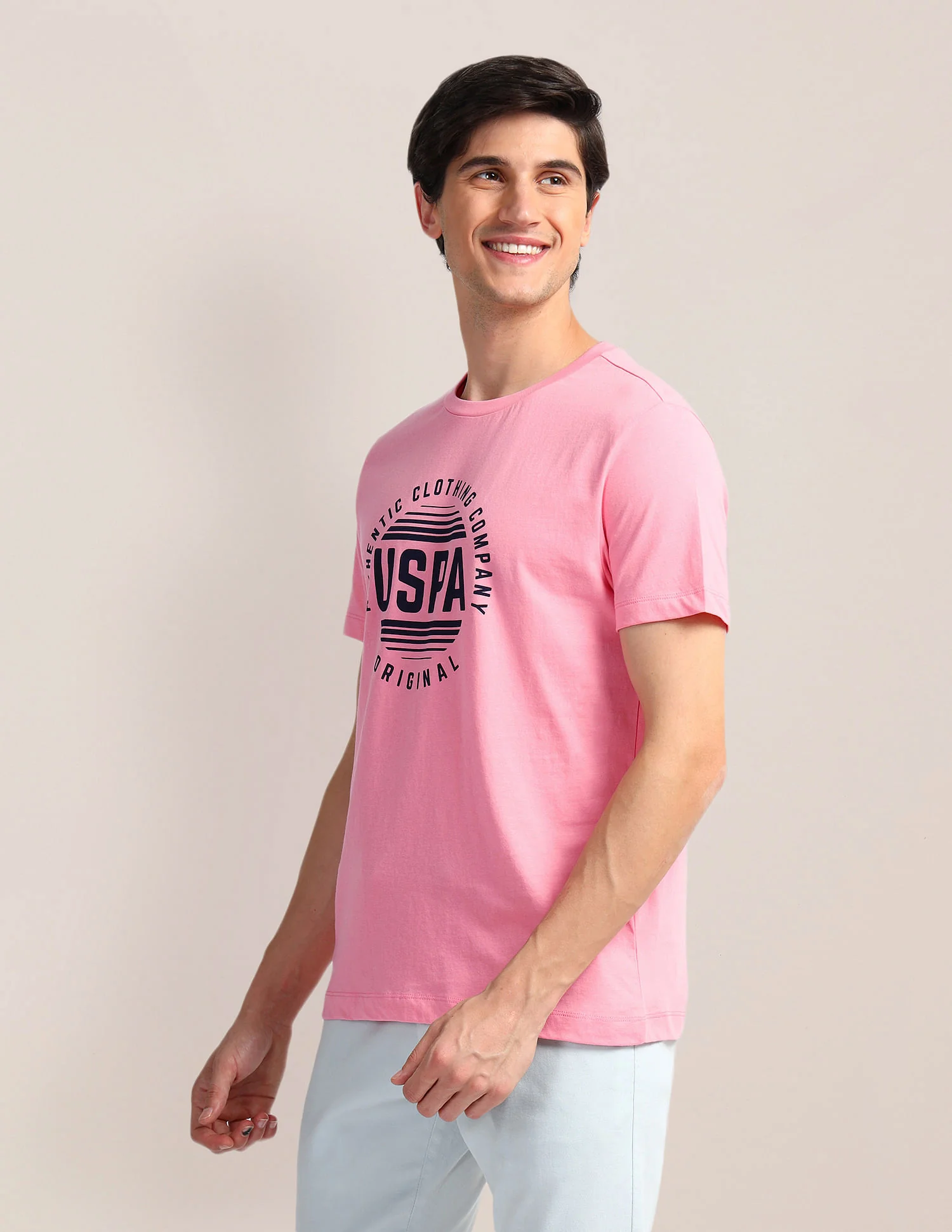 Brand Print Slim Fit T-Shirt - Image 4
