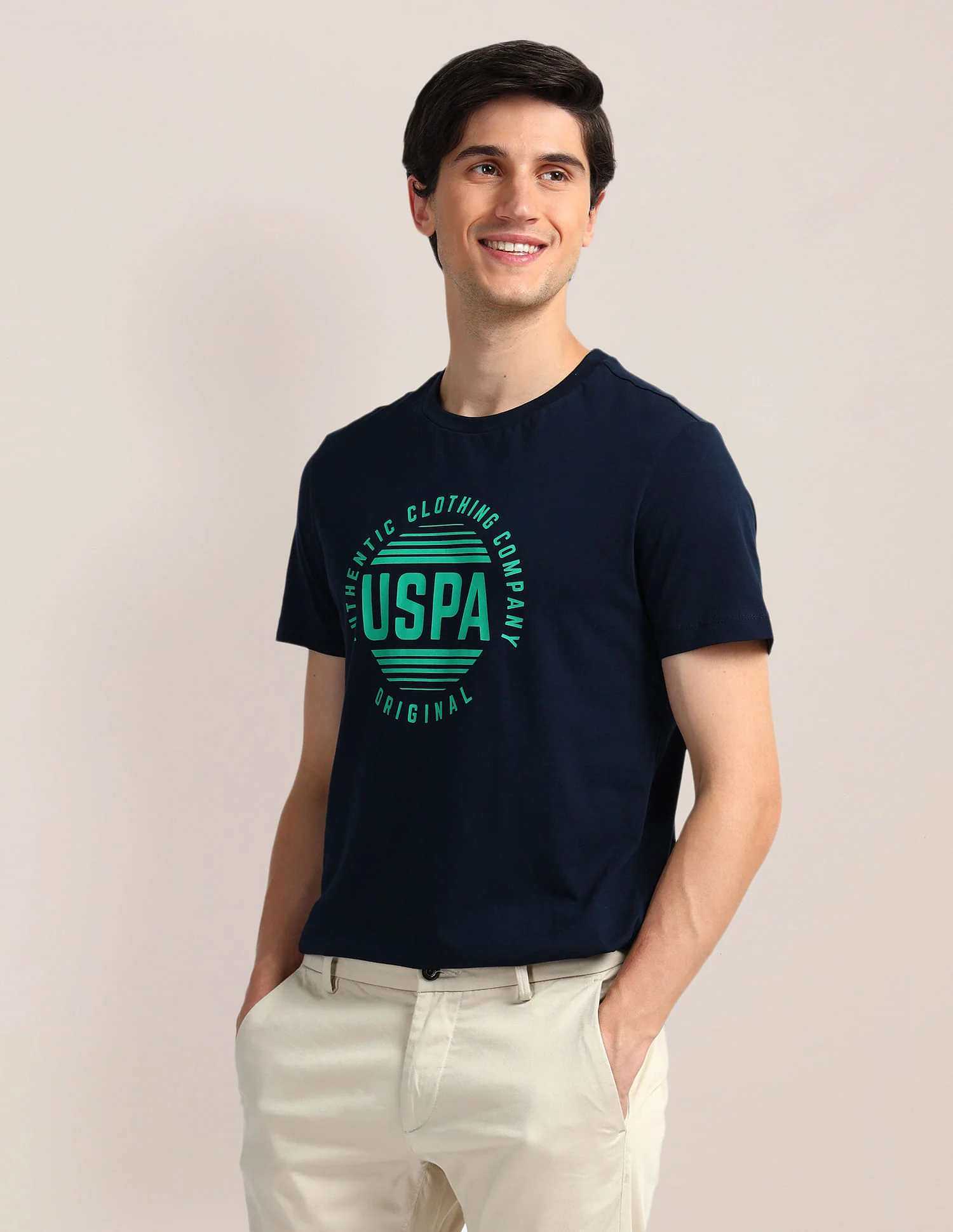 Brand Print Slim Fit T-Shirt