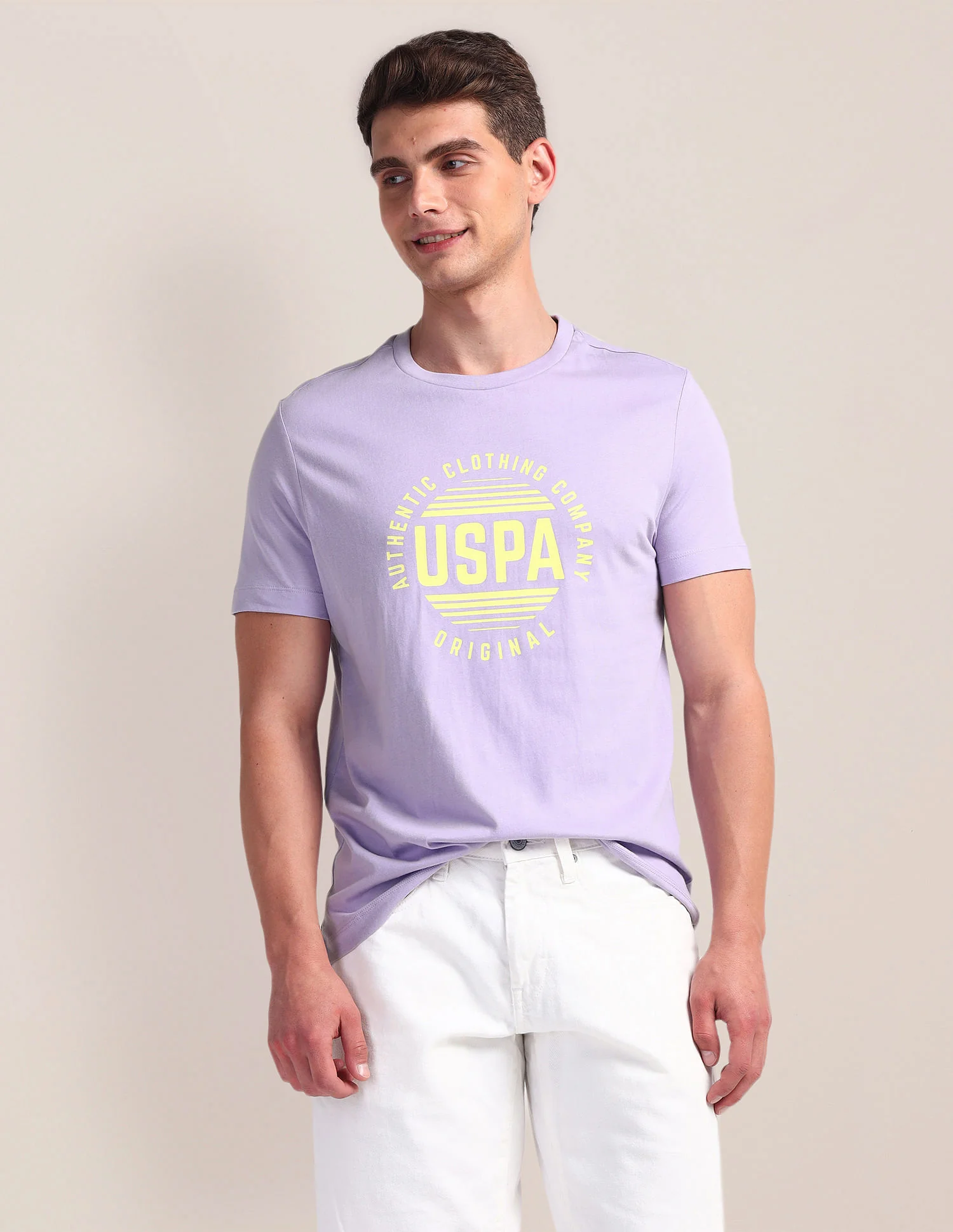 Brand Print Slim Fit T-Shirt