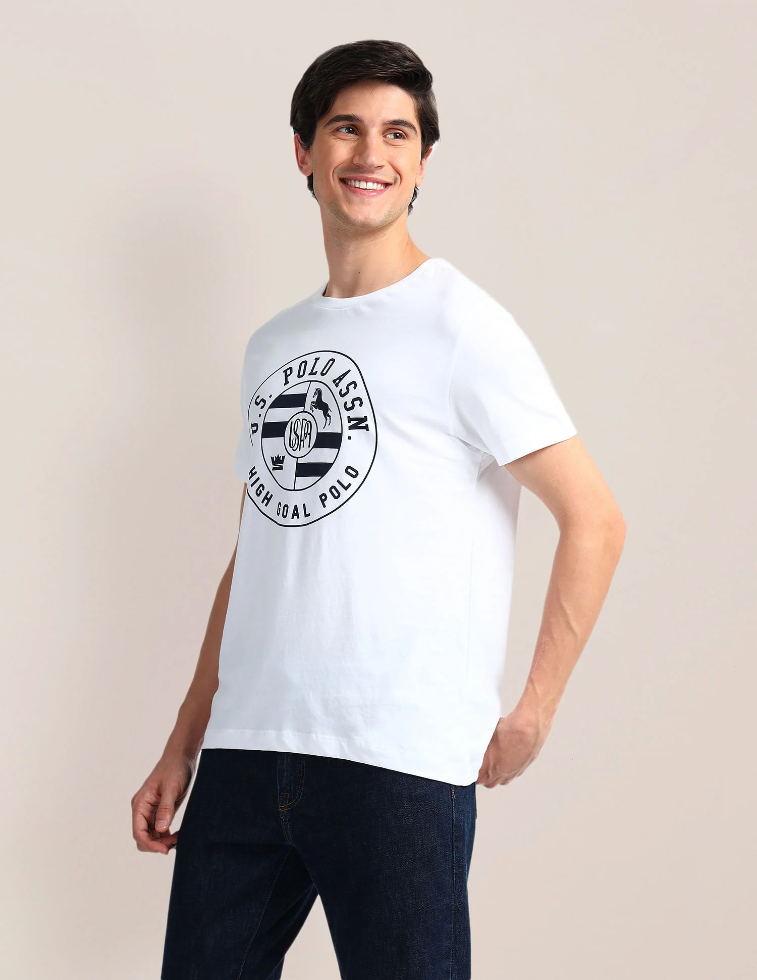 Brand Print Slim Fit T-Shirt - Image 4