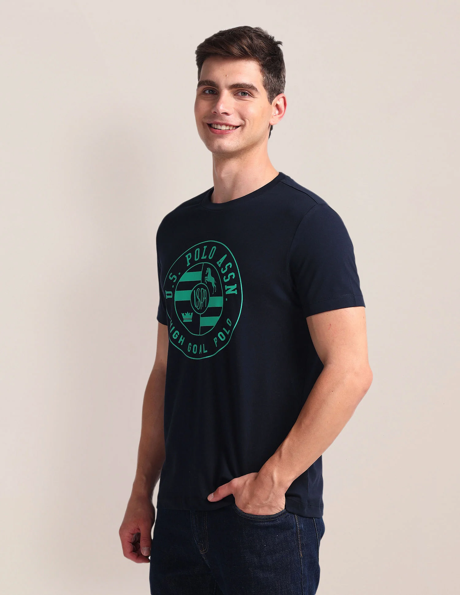 Brand Print Slim Fit T-Shirt - Image 4