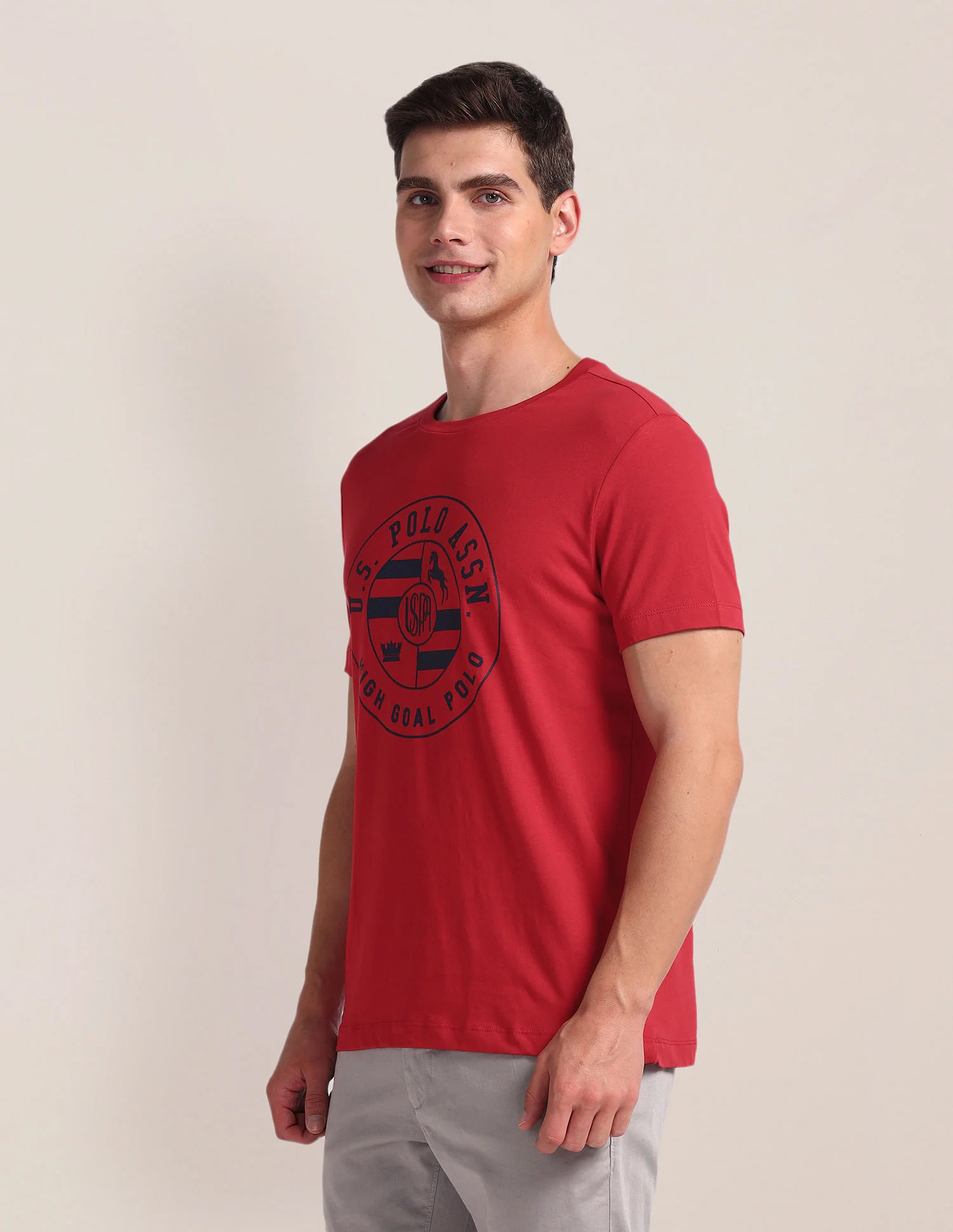 Brand Print Slim Fit T-Shirt - Image 4