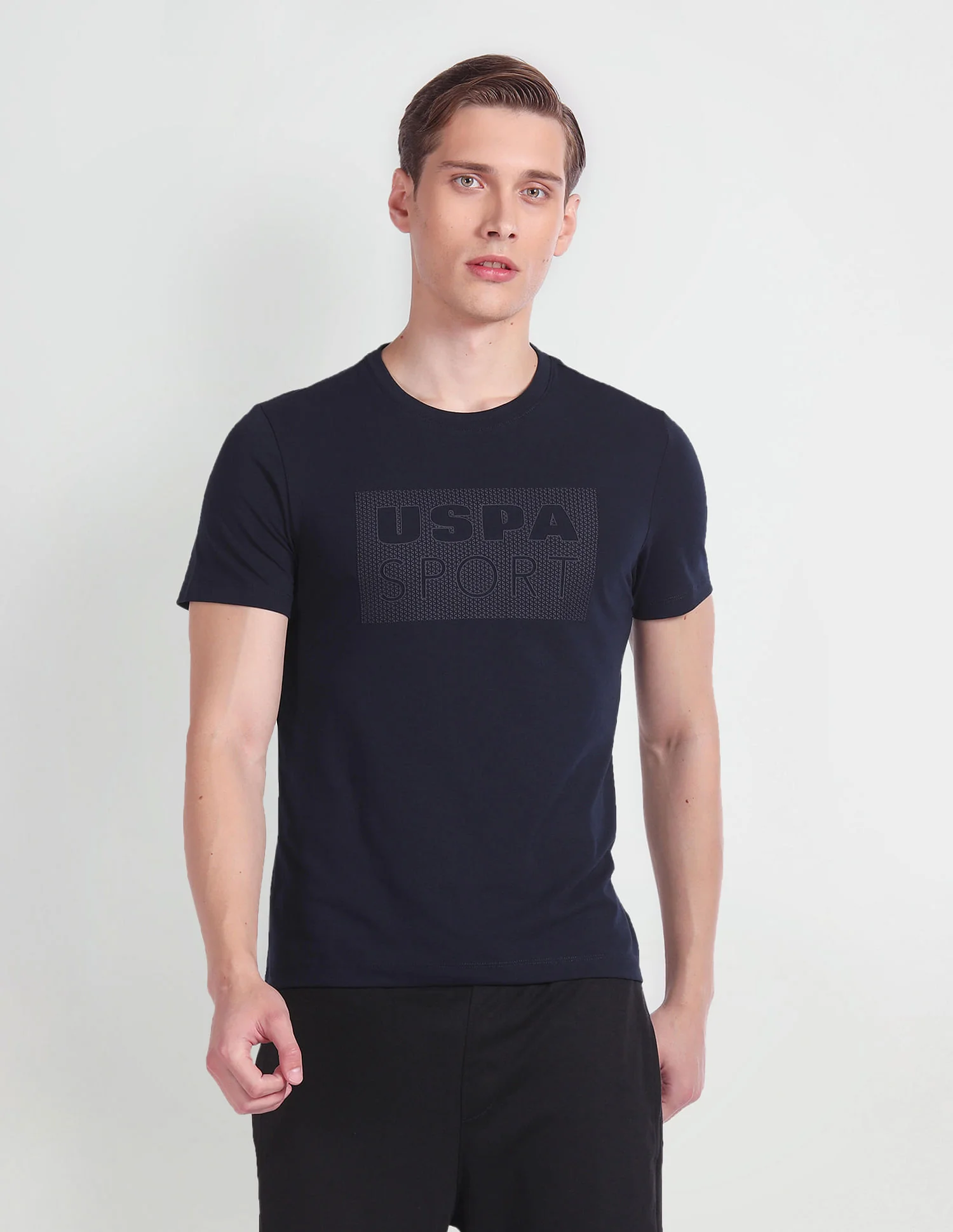 Brand Print Stretch Active T-Shirt