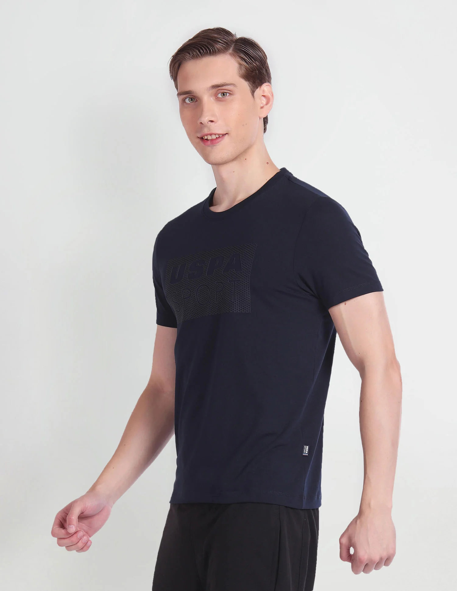 Brand Print Stretch Active T-Shirt - Image 4