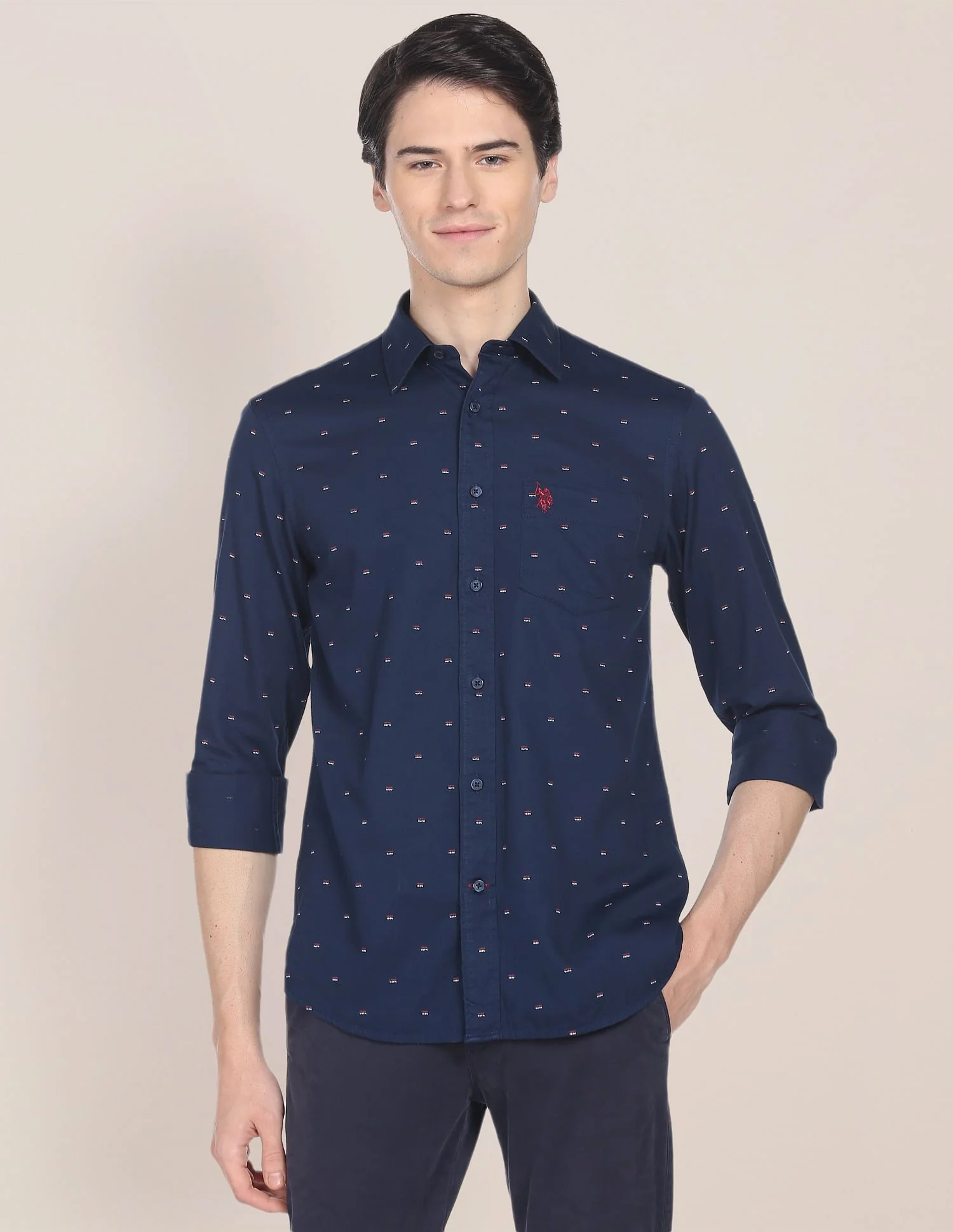 Brand Print Twill Shirt