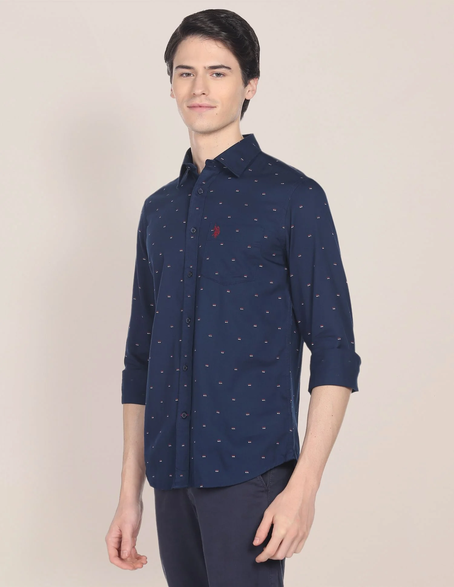 Brand Print Twill Shirt - Image 4
