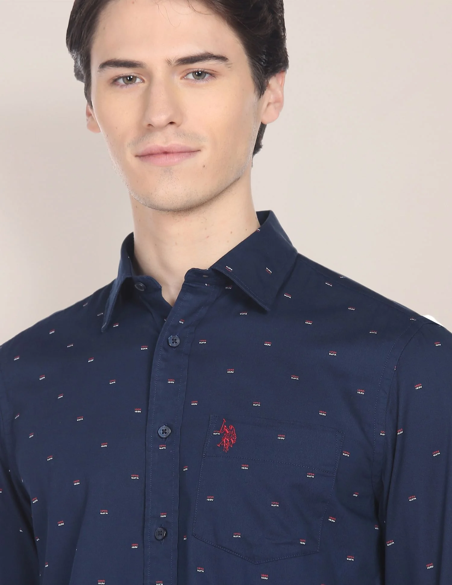 Brand Print Twill Shirt - Image 6