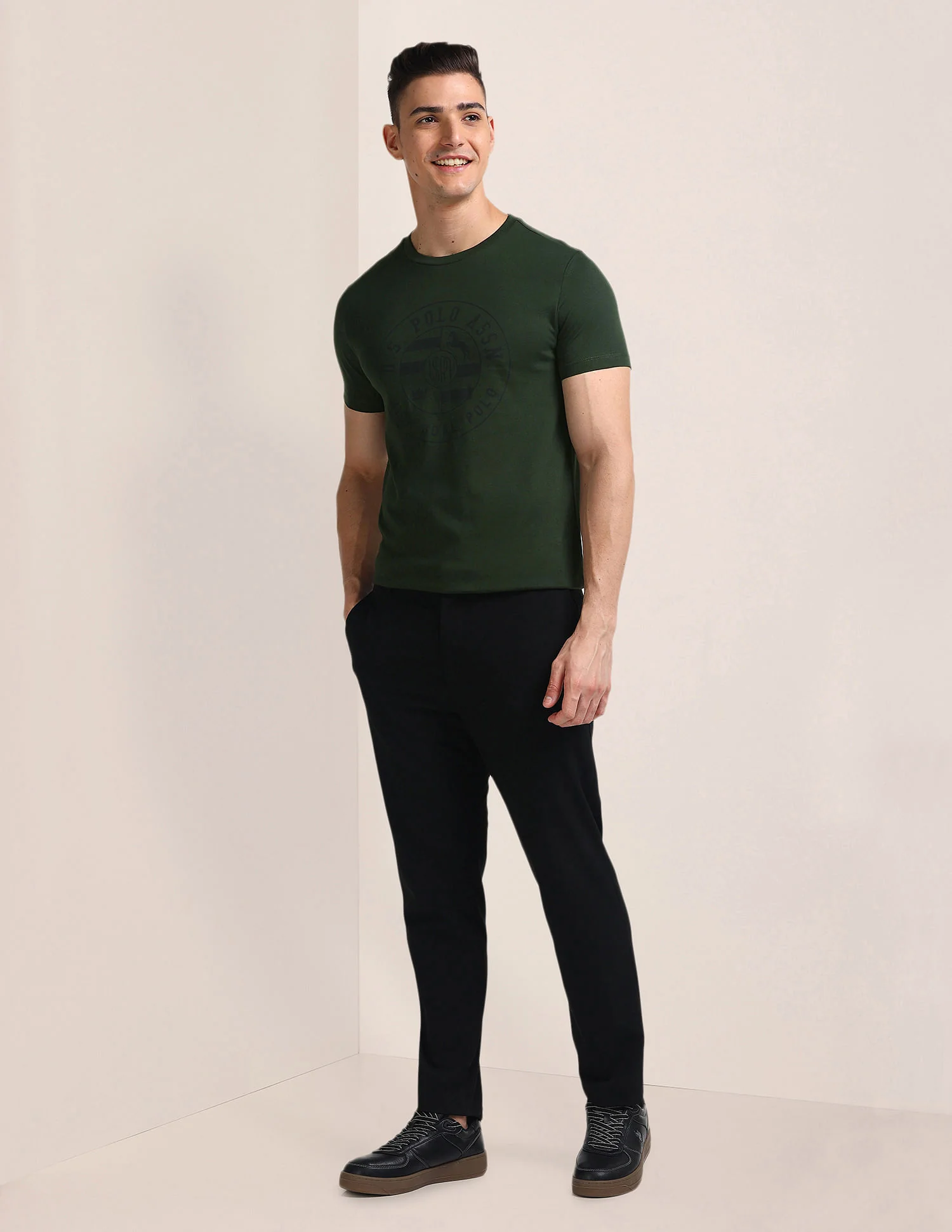 Brand Printed Slim Fit T-Shirt - Image 3