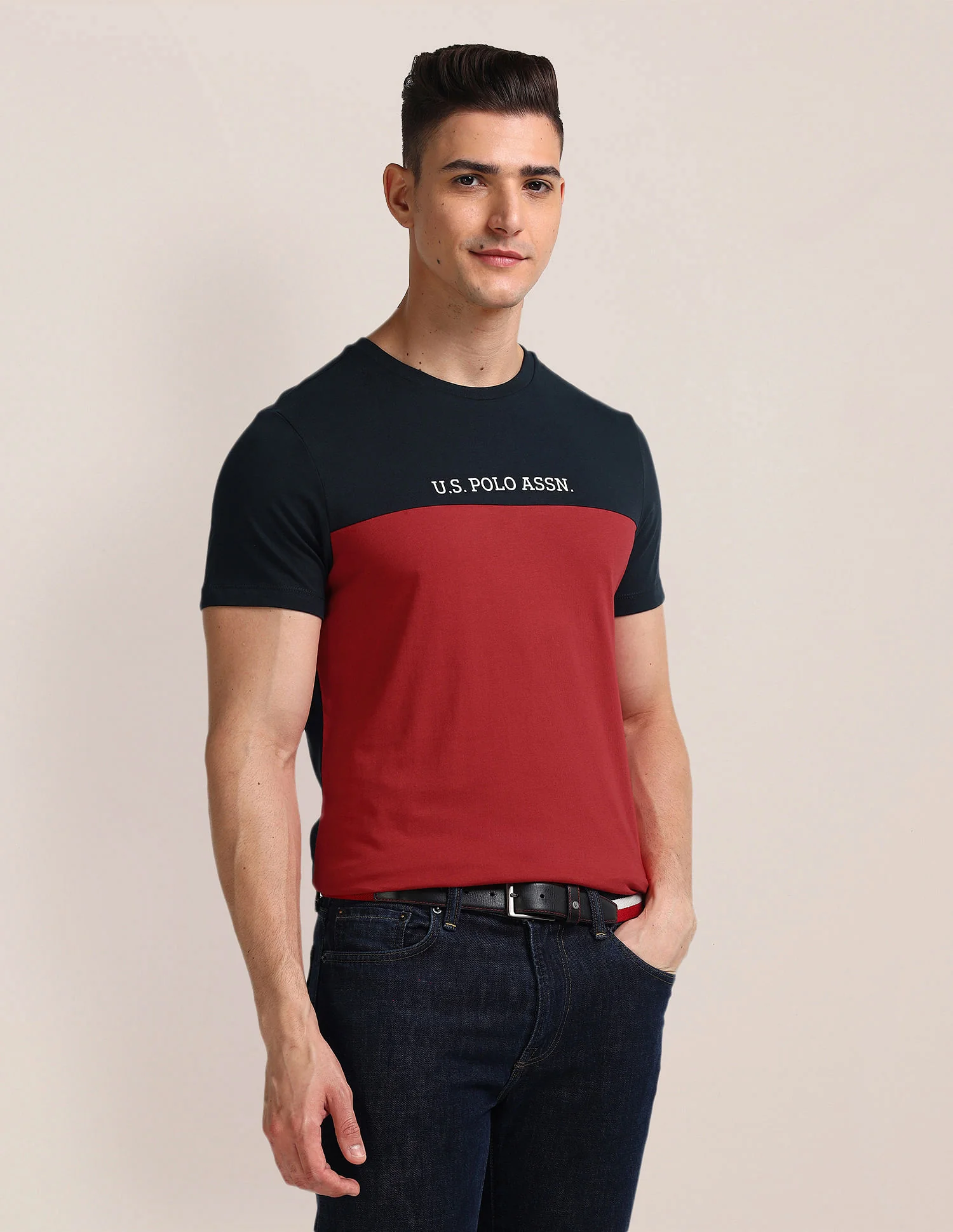 Brand Printed Slim Fit T-Shirt