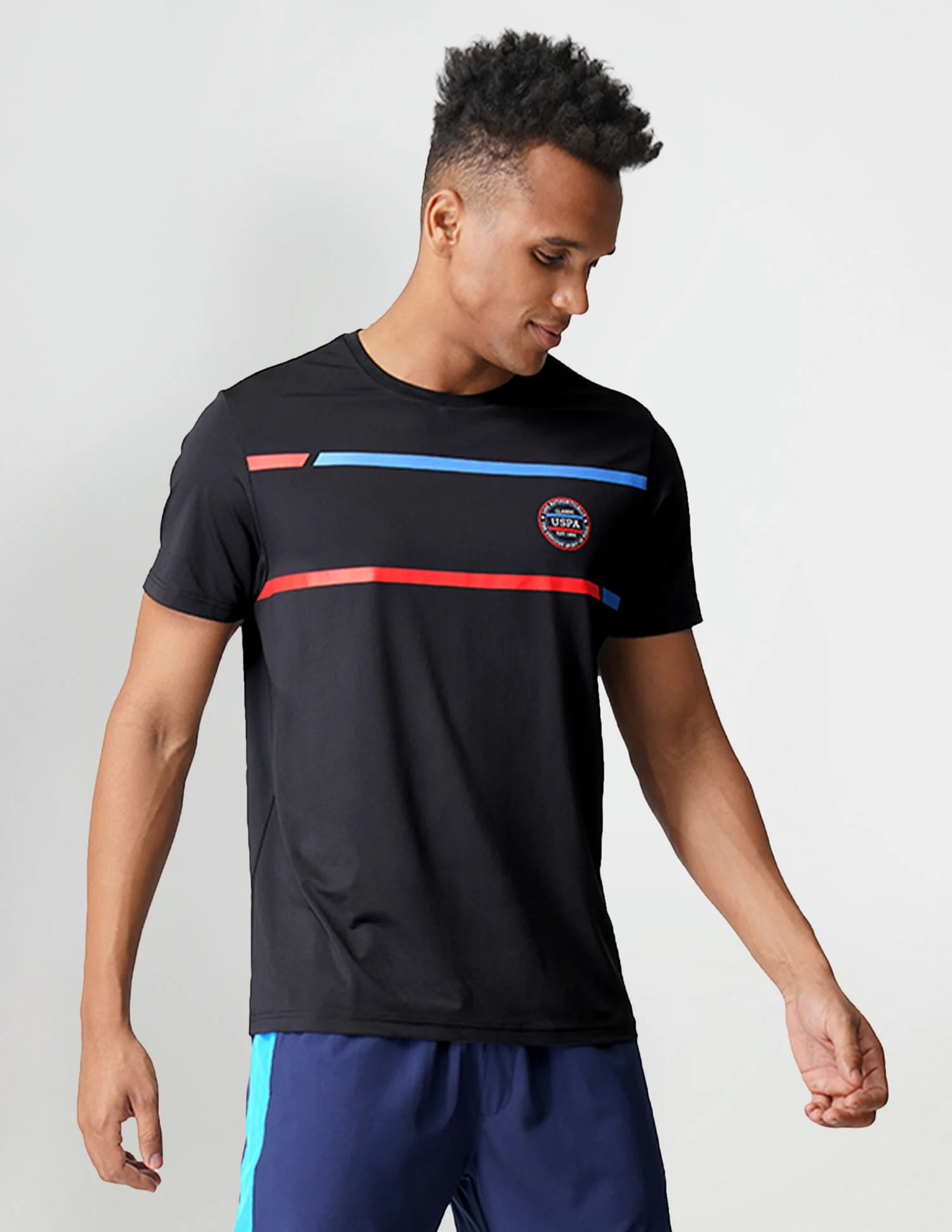 Brand Stripe Crew Neck I714 Lounge T-Shirt - Pack Of 1 - Image 2