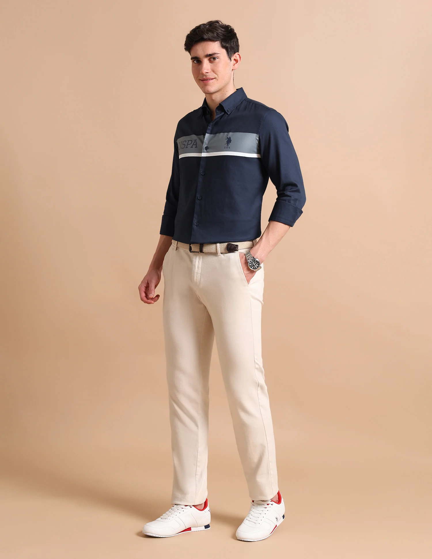 Brand Stripe Dobby Shirt - Image 3