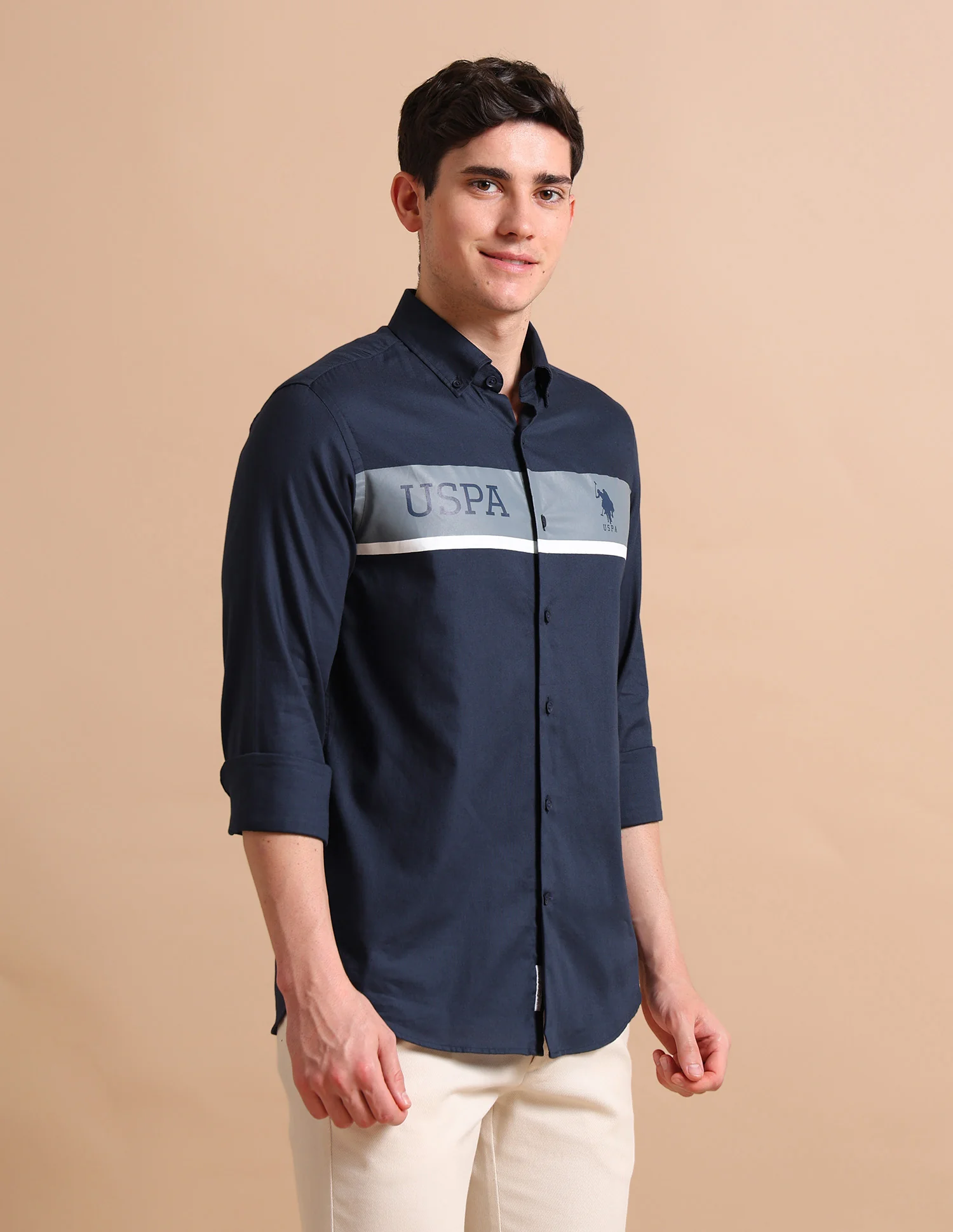 Brand Stripe Dobby Shirt - Image 4