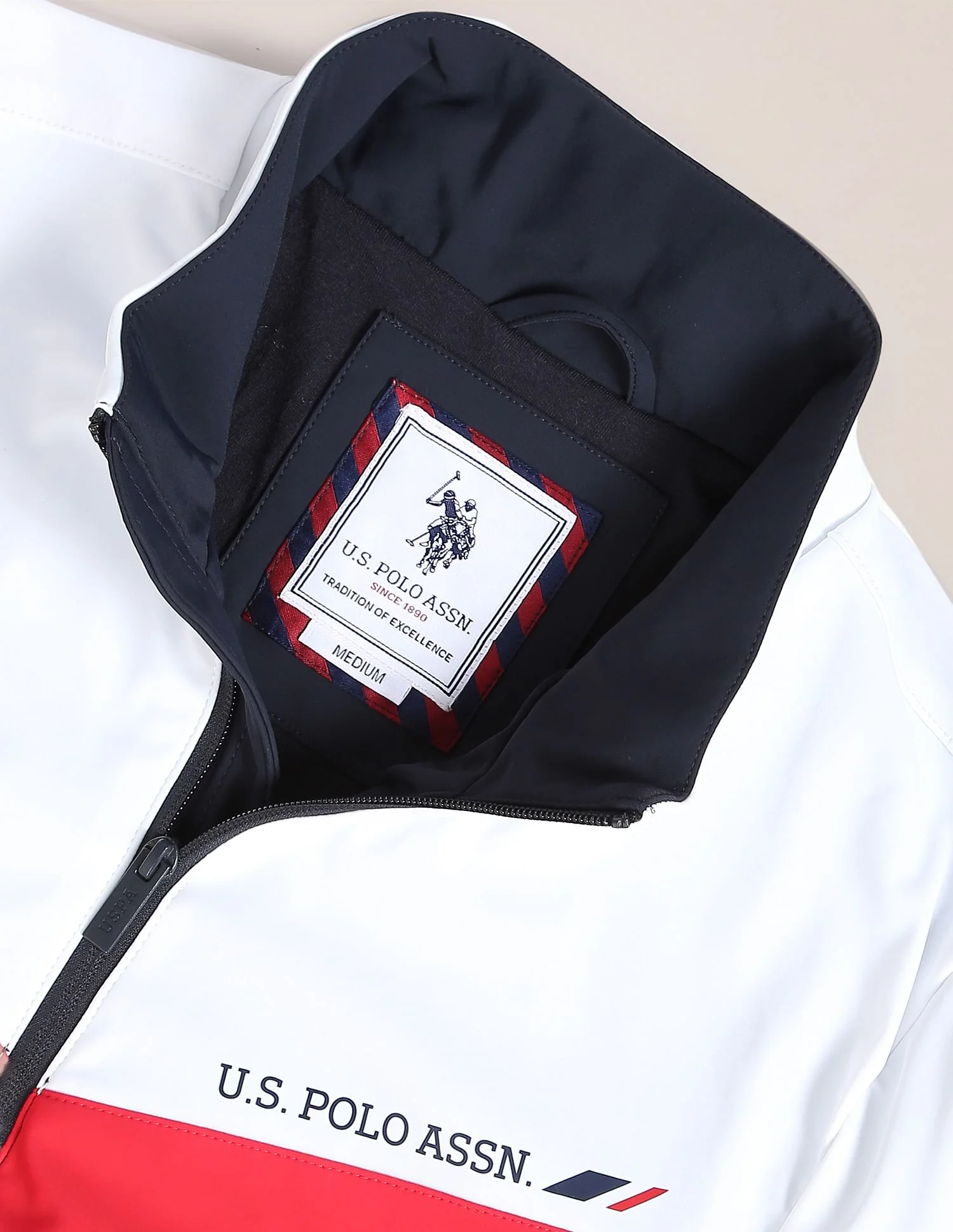 Brand Stripe High Neck Casual Jacket - Image 2