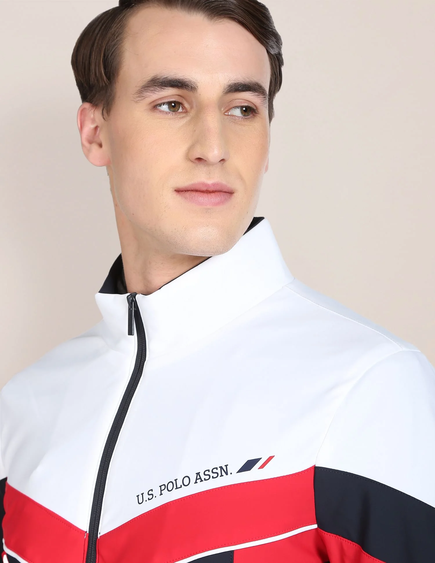 Brand Stripe High Neck Casual Jacket - Image 6