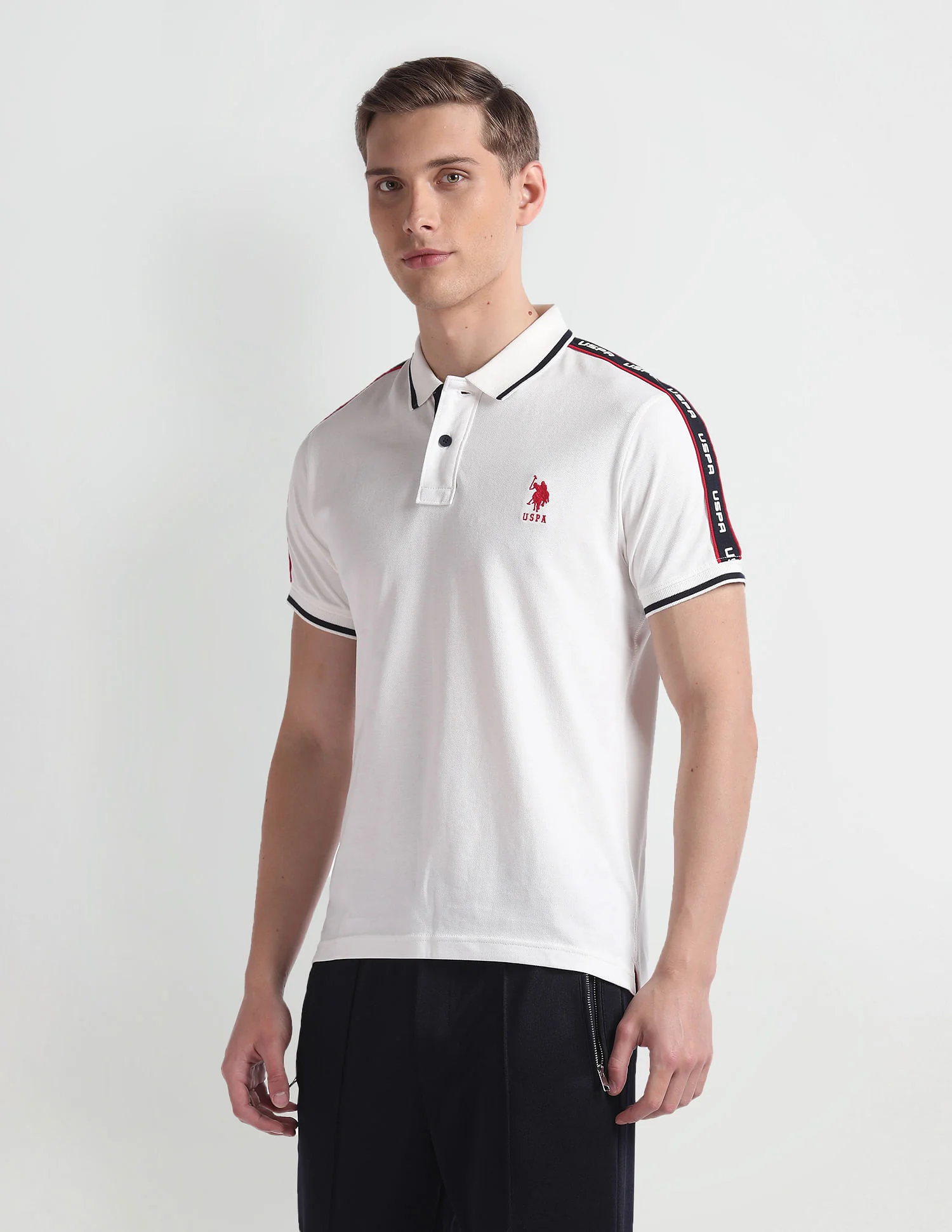 Brand Tape Cotton Polo Shirt - Image 4