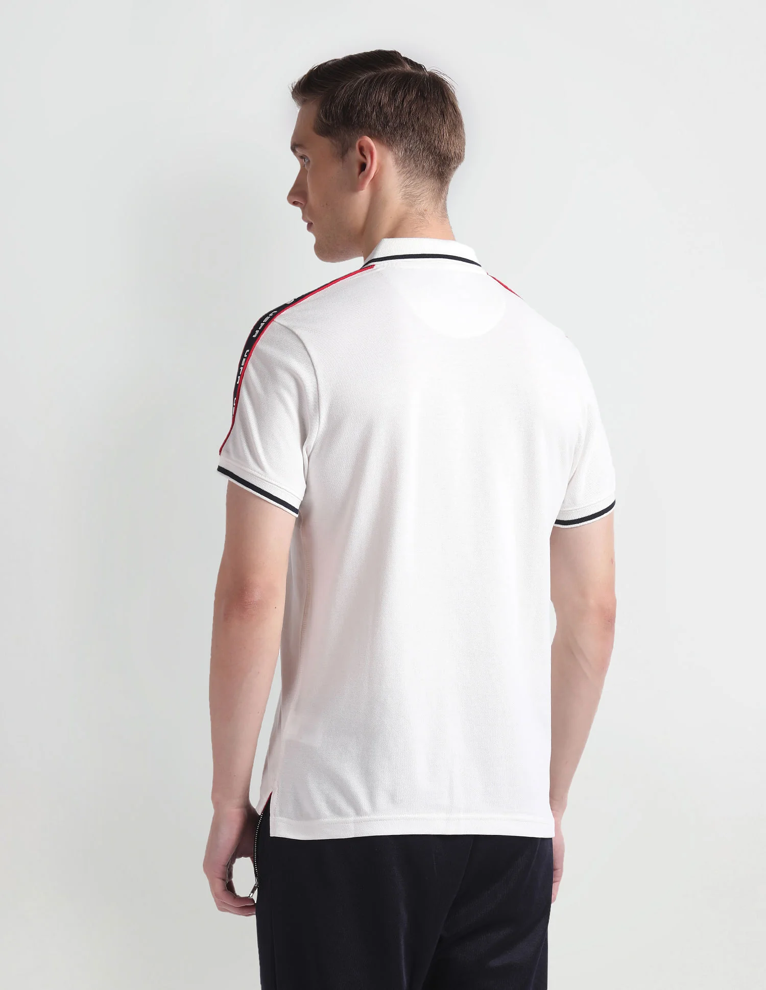 Brand Tape Cotton Polo Shirt - Image 5