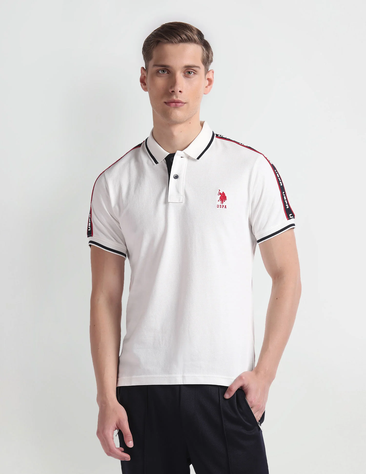 Brand Tape Cotton Polo Shirt - Image 6