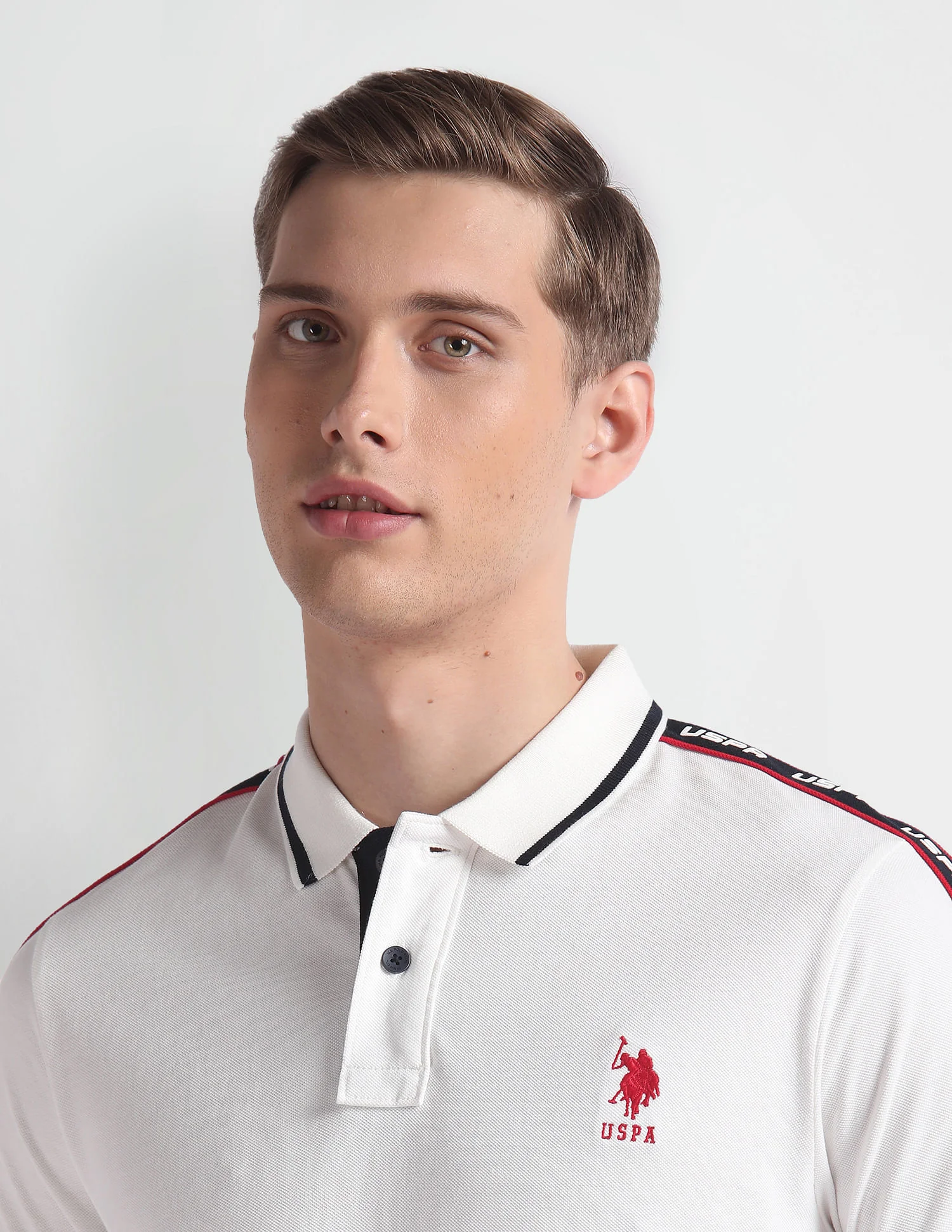 Brand Tape Cotton Polo Shirt - Image 7