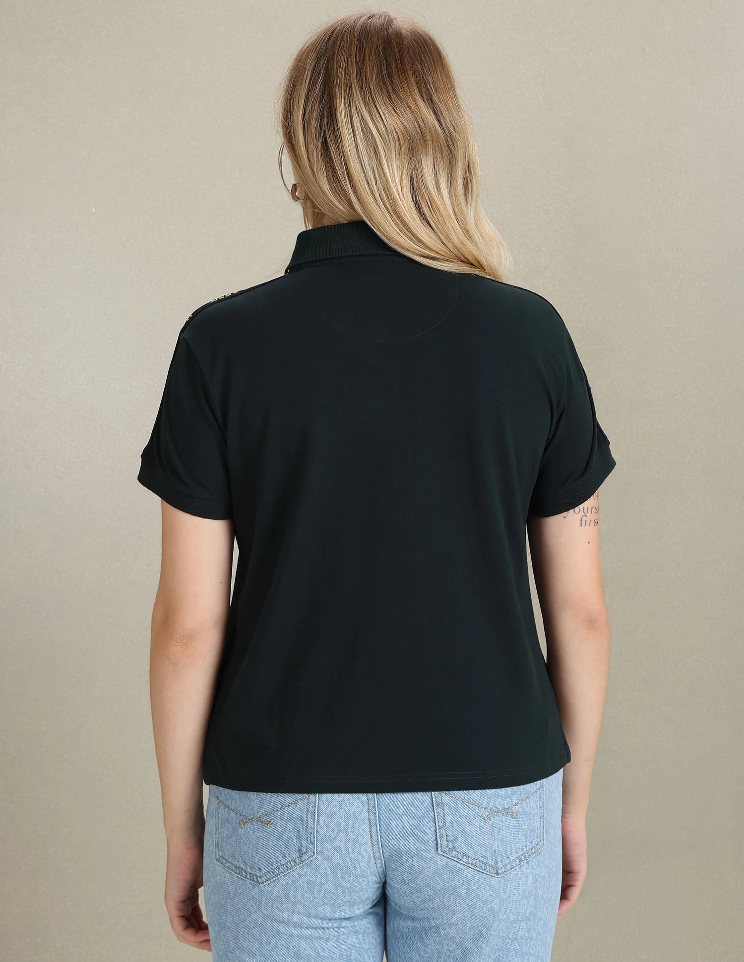 Brand Tape Pique Polo Shirt - Image 5