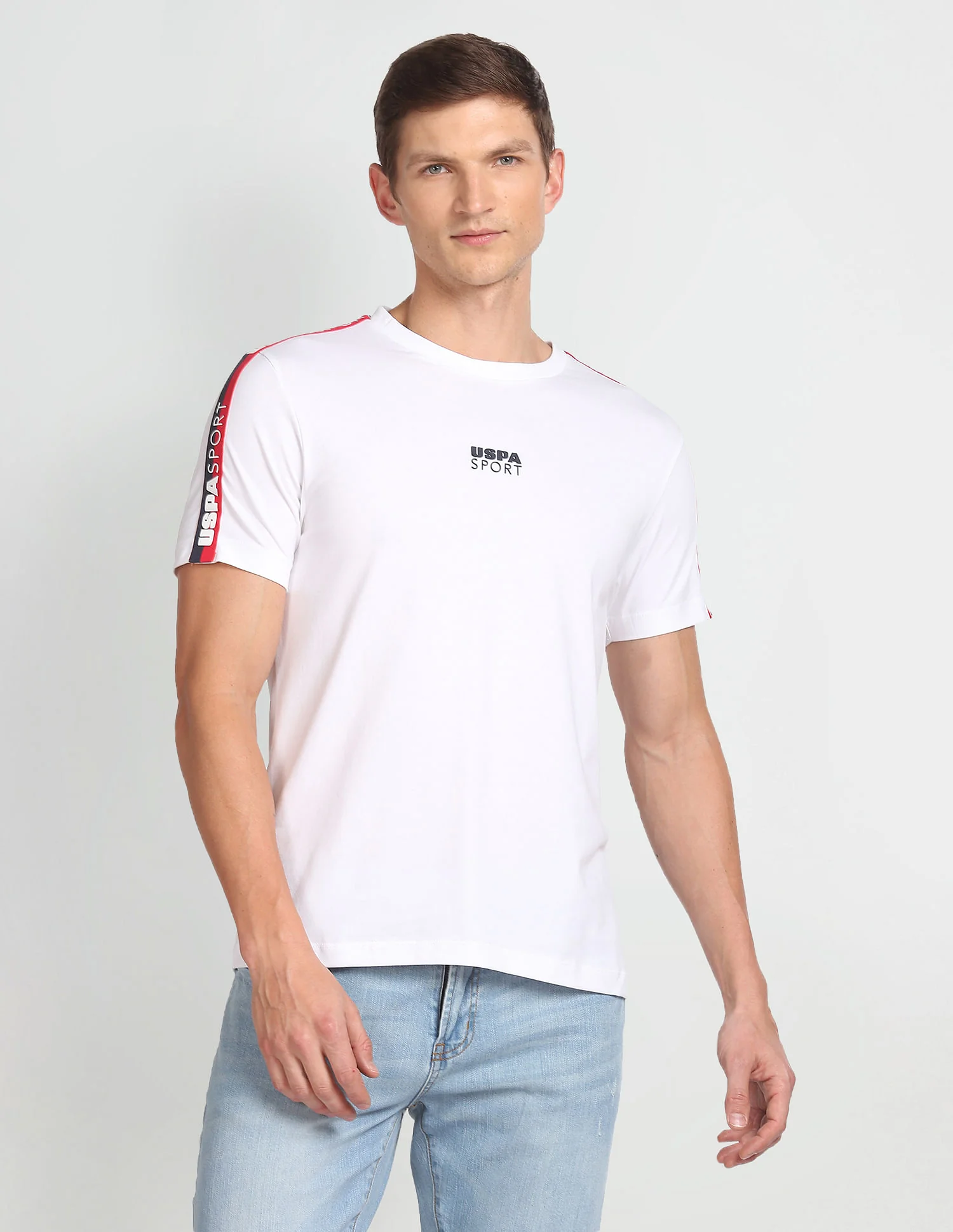 Brand Taped Solid T-Shirt