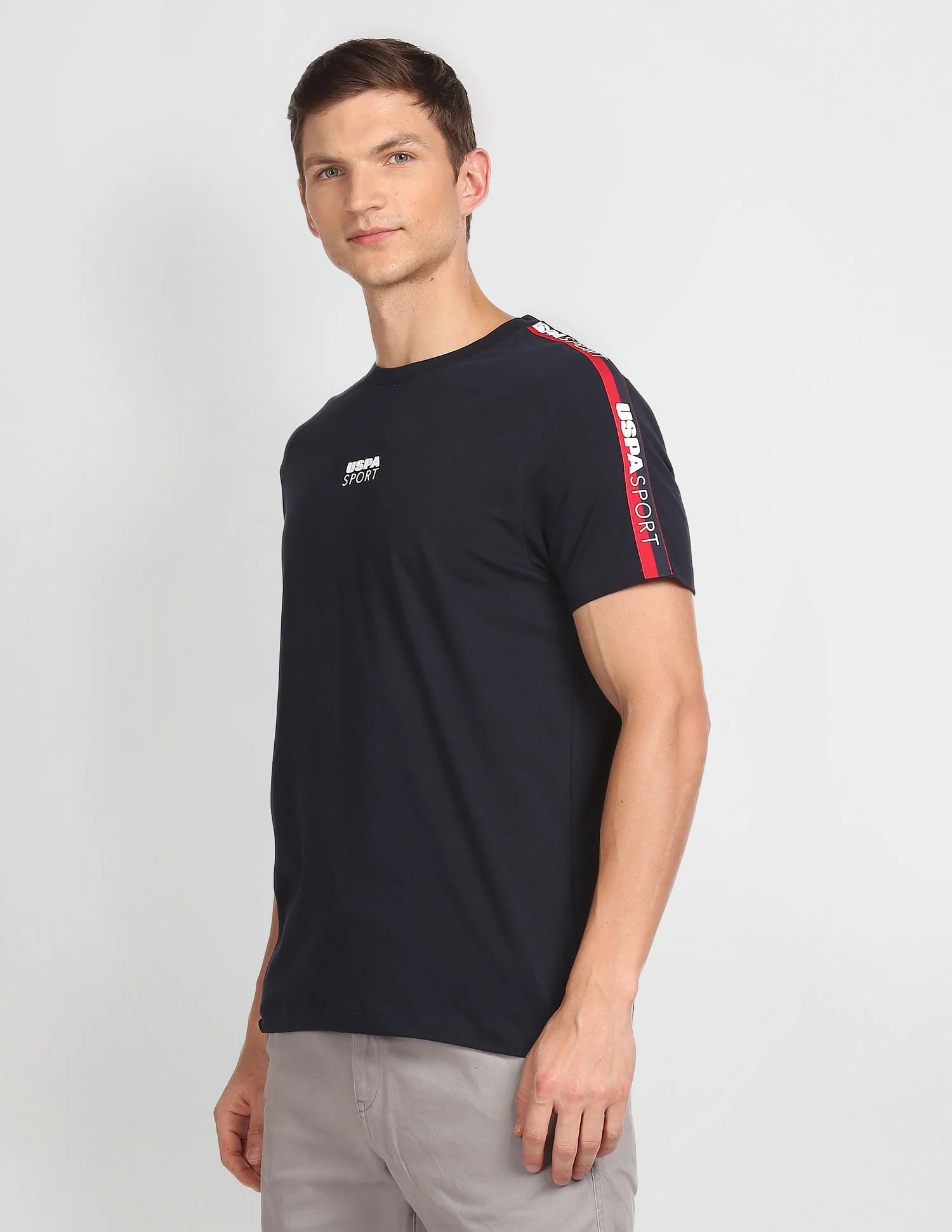 Brand Taped Solid T-Shirt - Image 4