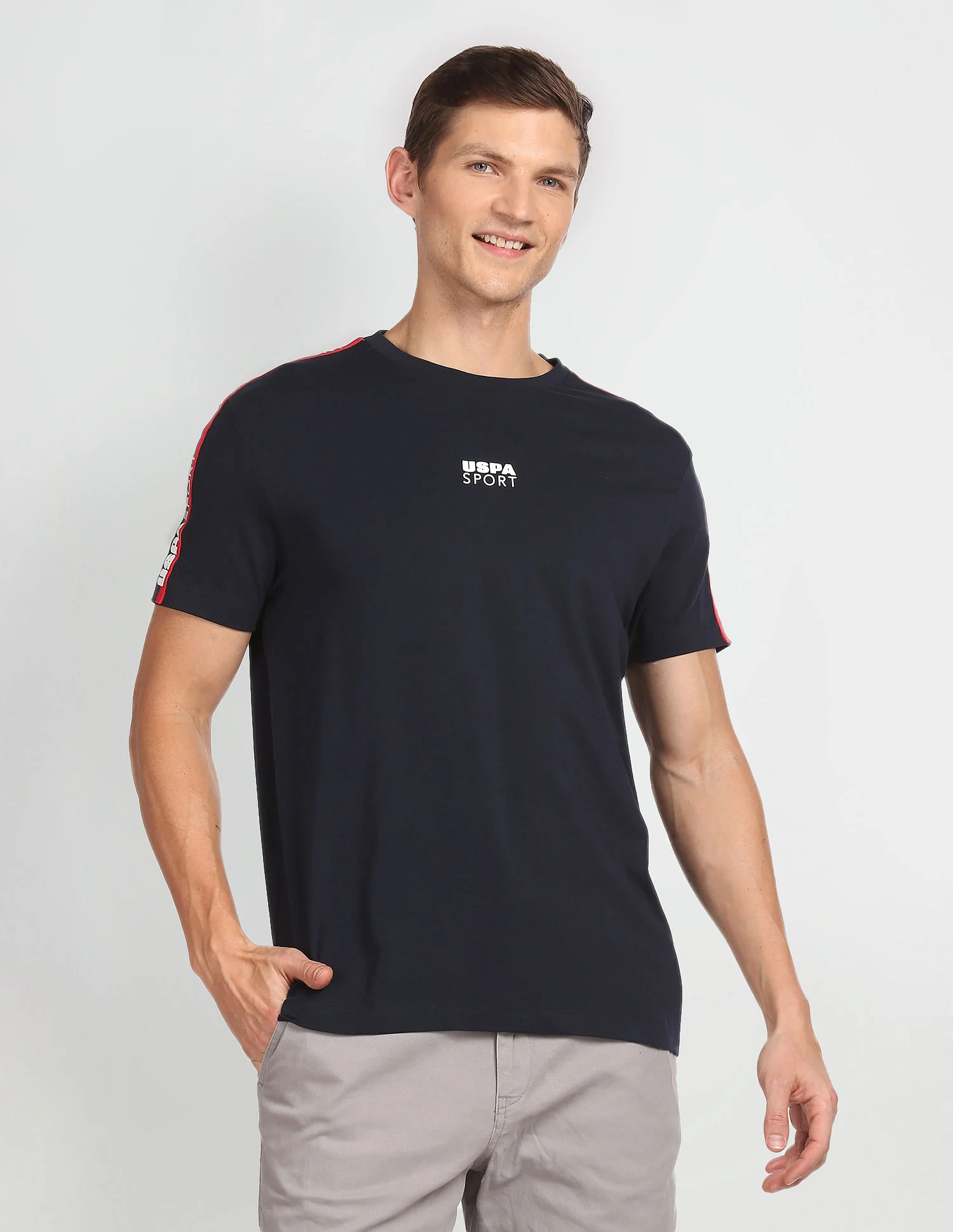Brand Taped Solid T-Shirt - Image 6