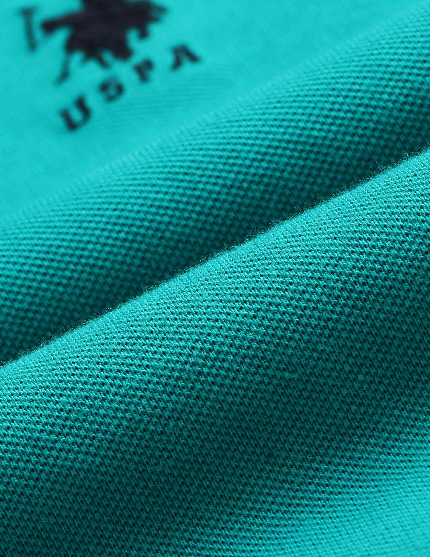 Branded Collar Pique Polo Shirt - Image 2