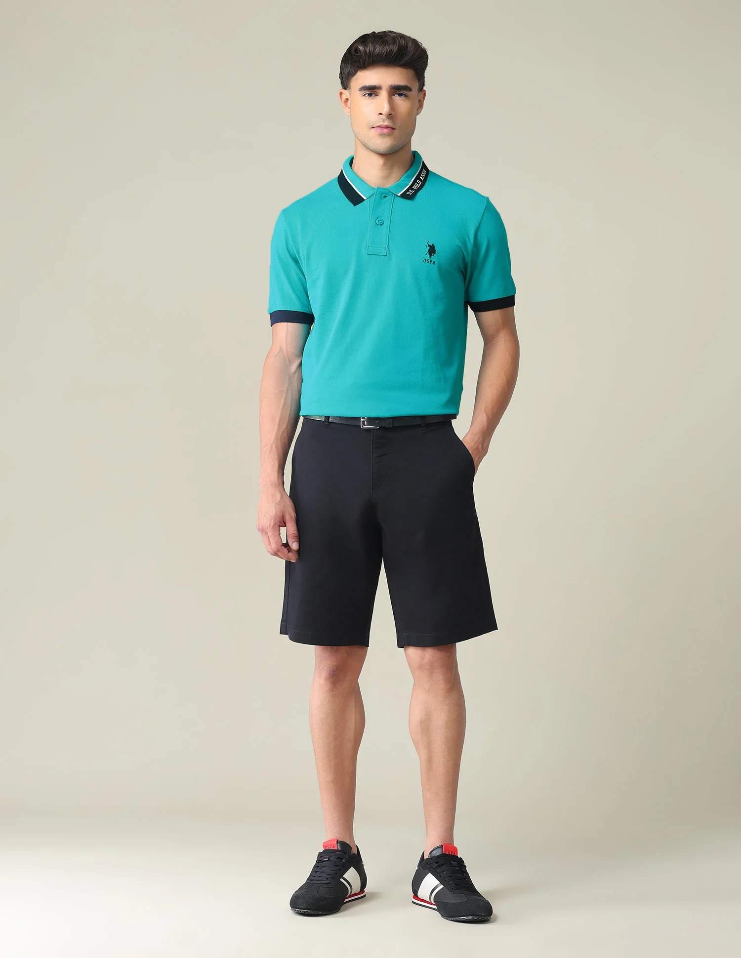 Branded Collar Pique Polo Shirt - Image 3