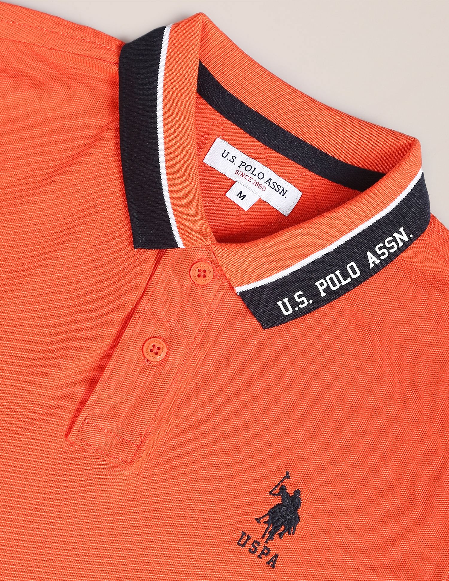 Branded Collar Pique Polo Shirt - Image 2