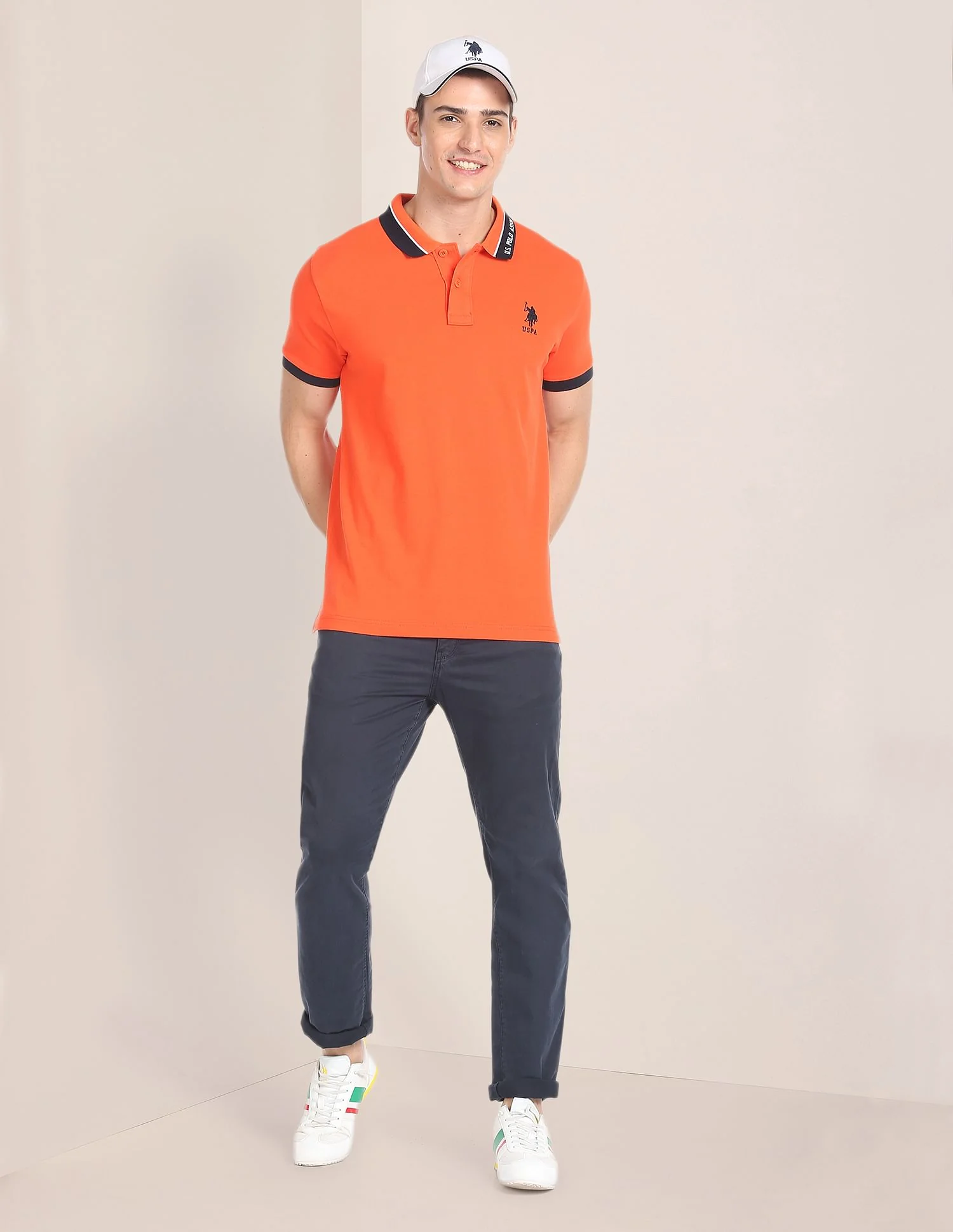 Branded Collar Pique Polo Shirt - Image 3
