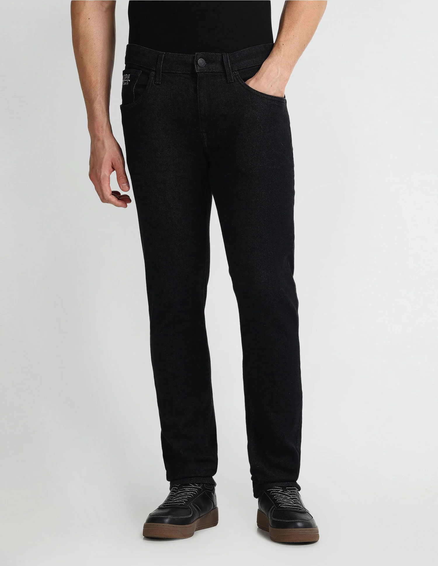 Brandon Slim Tapered Black Jeans