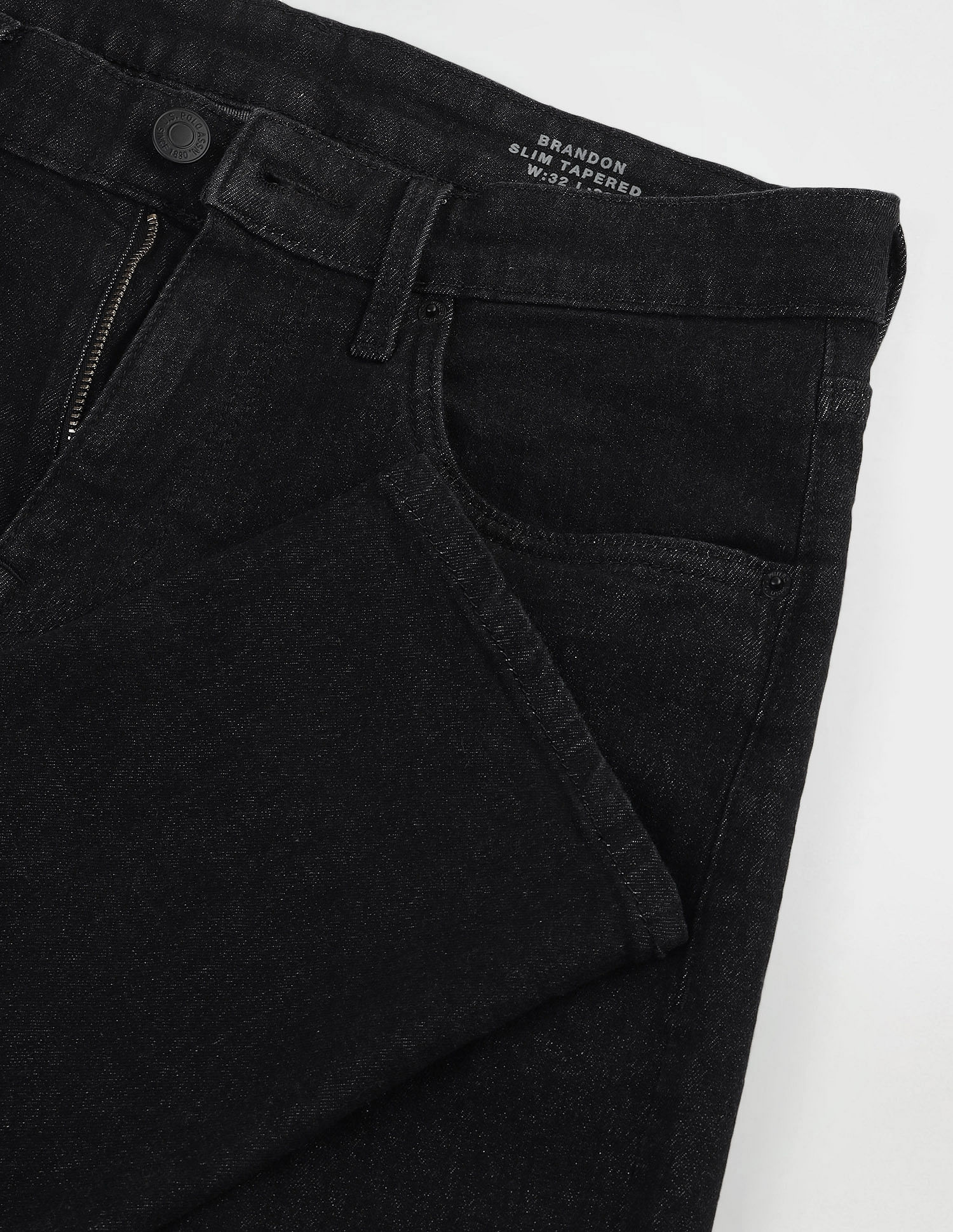 Brandon Slim Tapered Black Jeans - Image 2