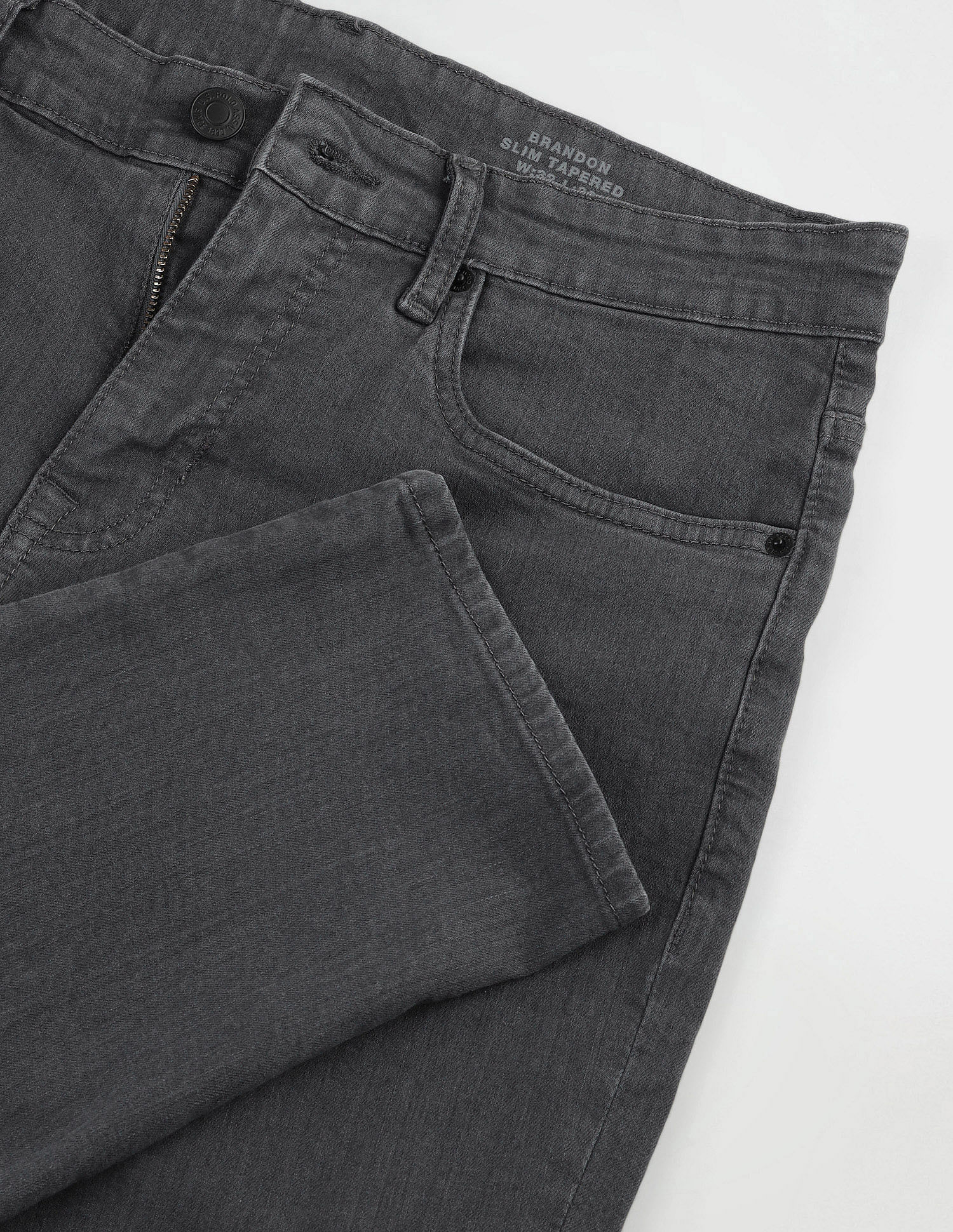 Brandon Slim Tapered Black Jeans - Image 2
