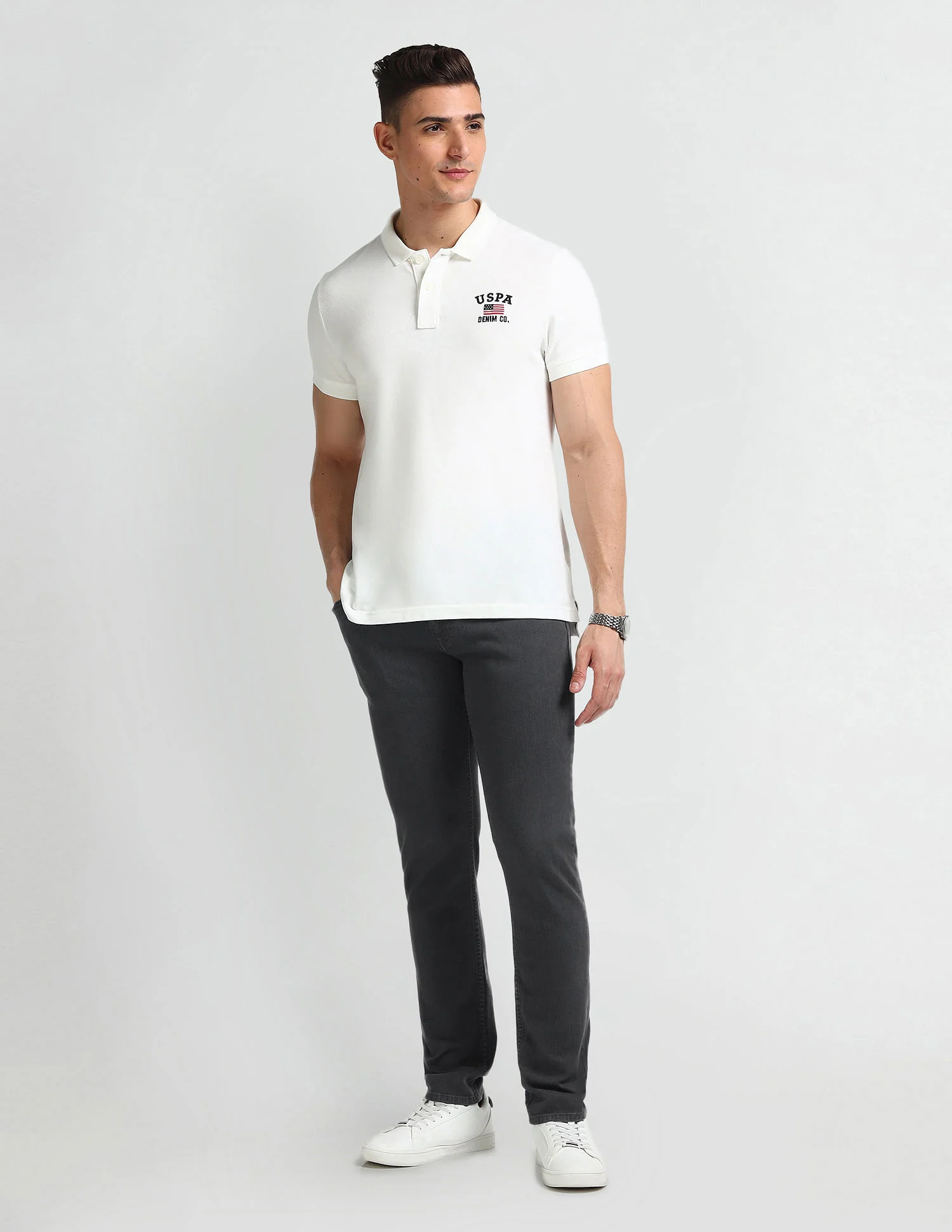 Brandon Slim Tapered Black Jeans - Image 3