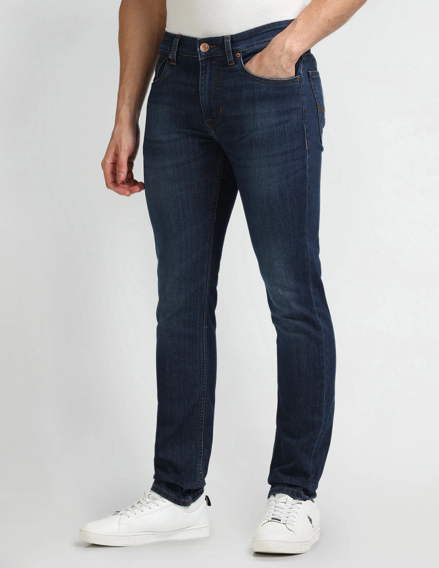 Brandon Slim Tapered Blue Jeans