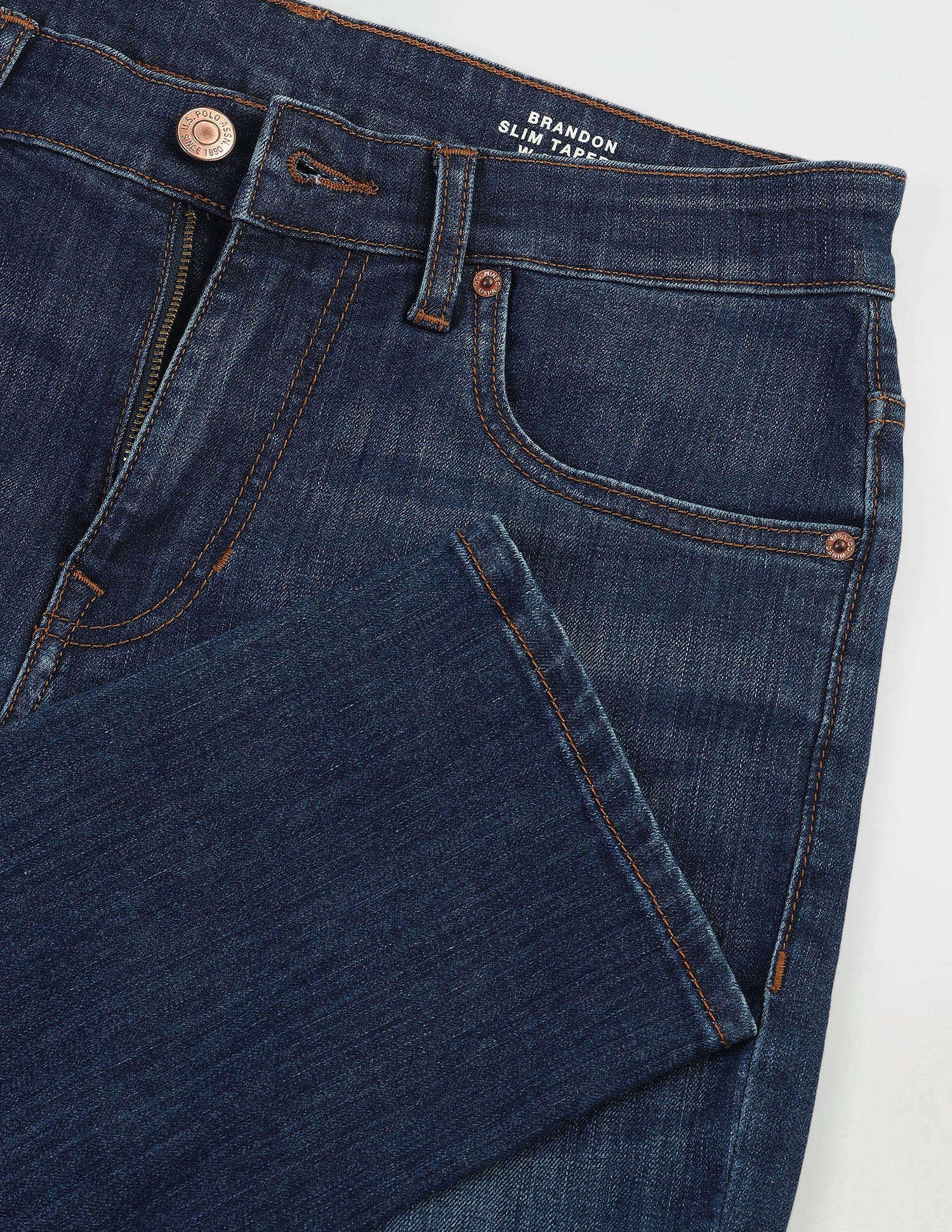 Brandon Slim Tapered Blue Jeans - Image 2
