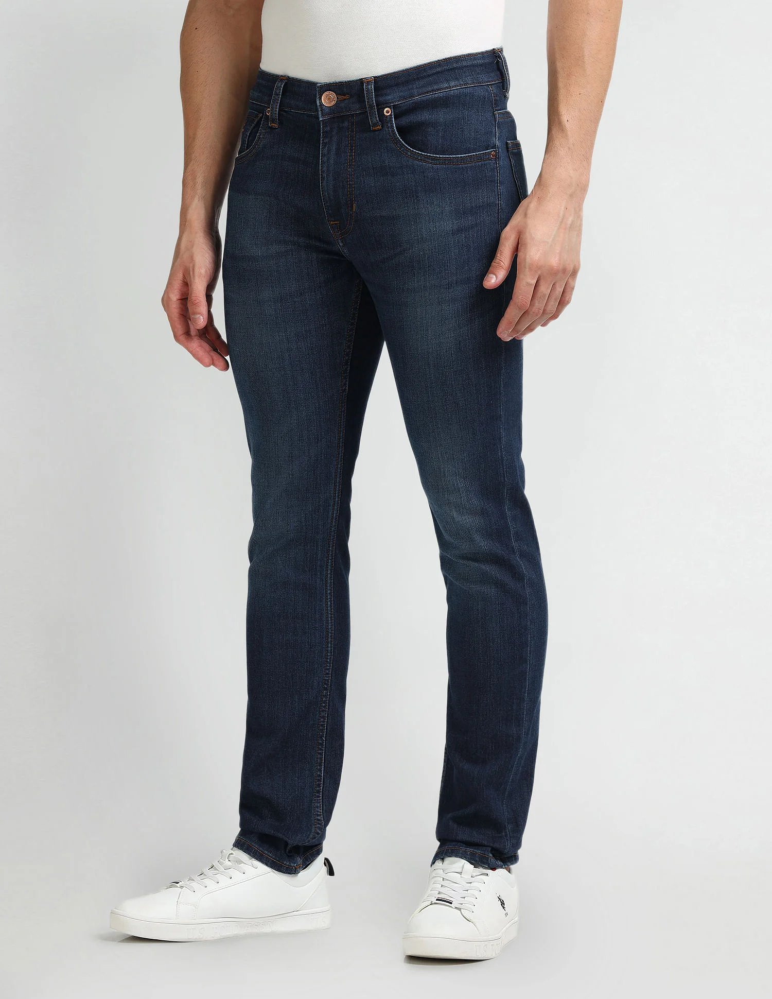 Brandon Slim Tapered Blue Jeans - Image 4