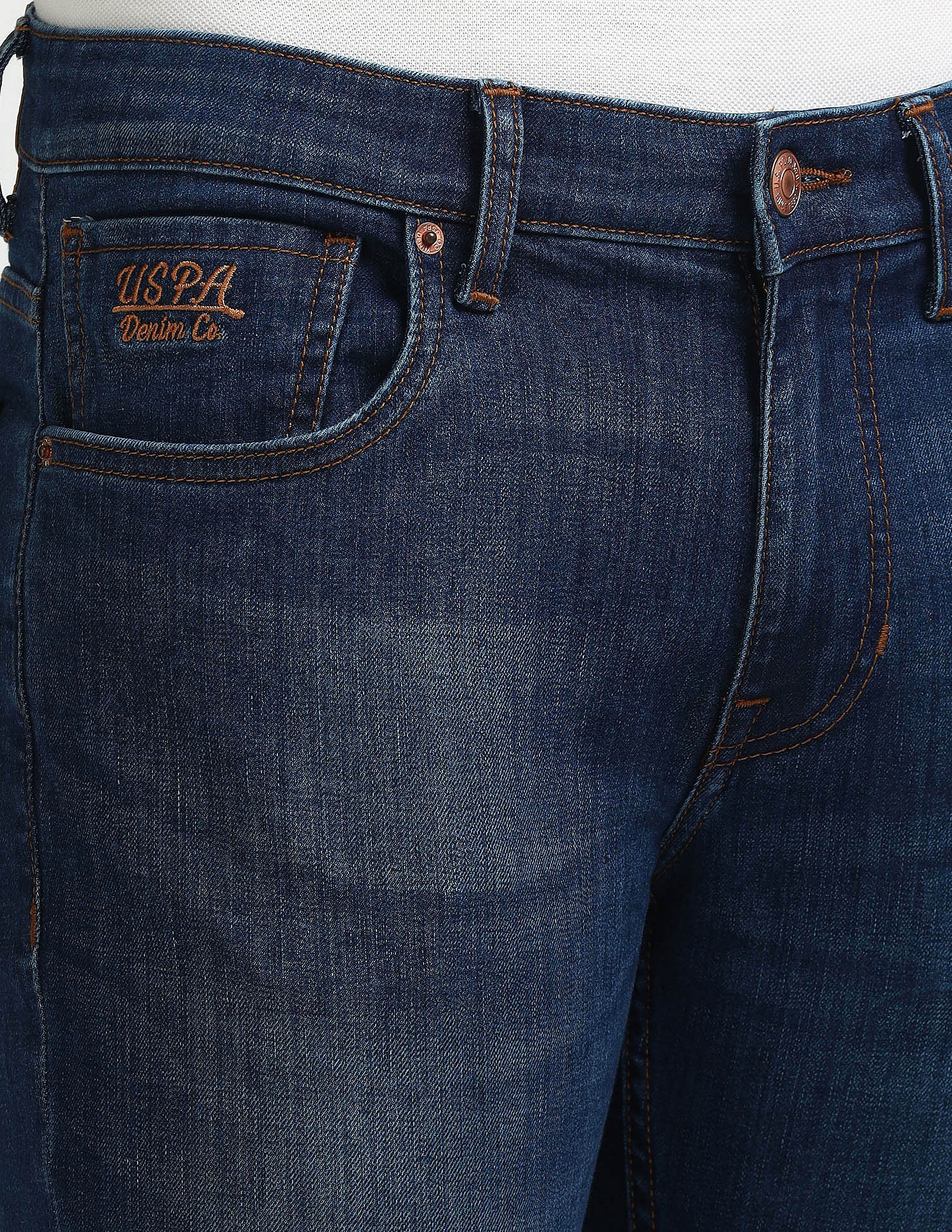 Brandon Slim Tapered Blue Jeans - Image 7