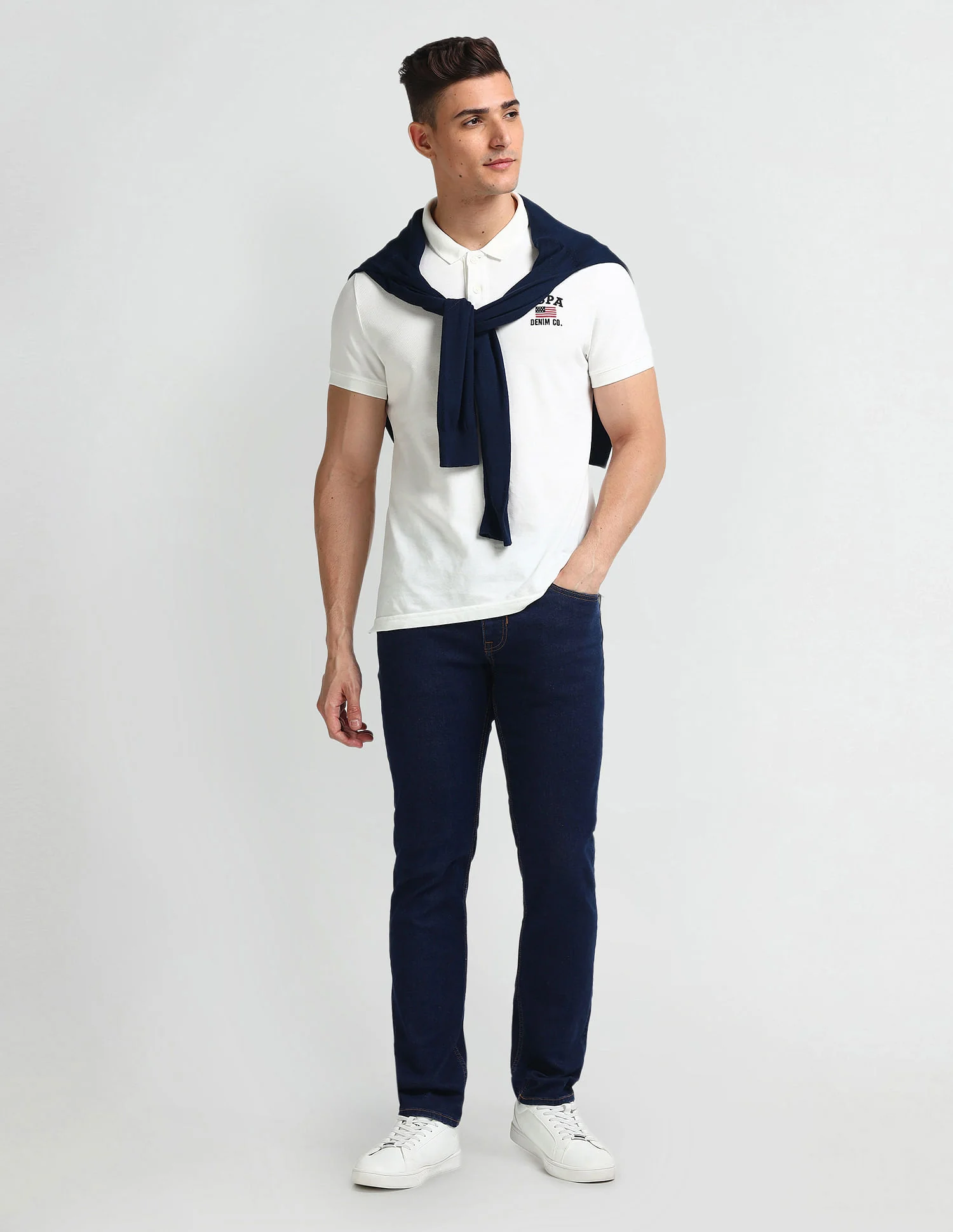 Brandon Slim Tapered Blue Jeans - Image 3