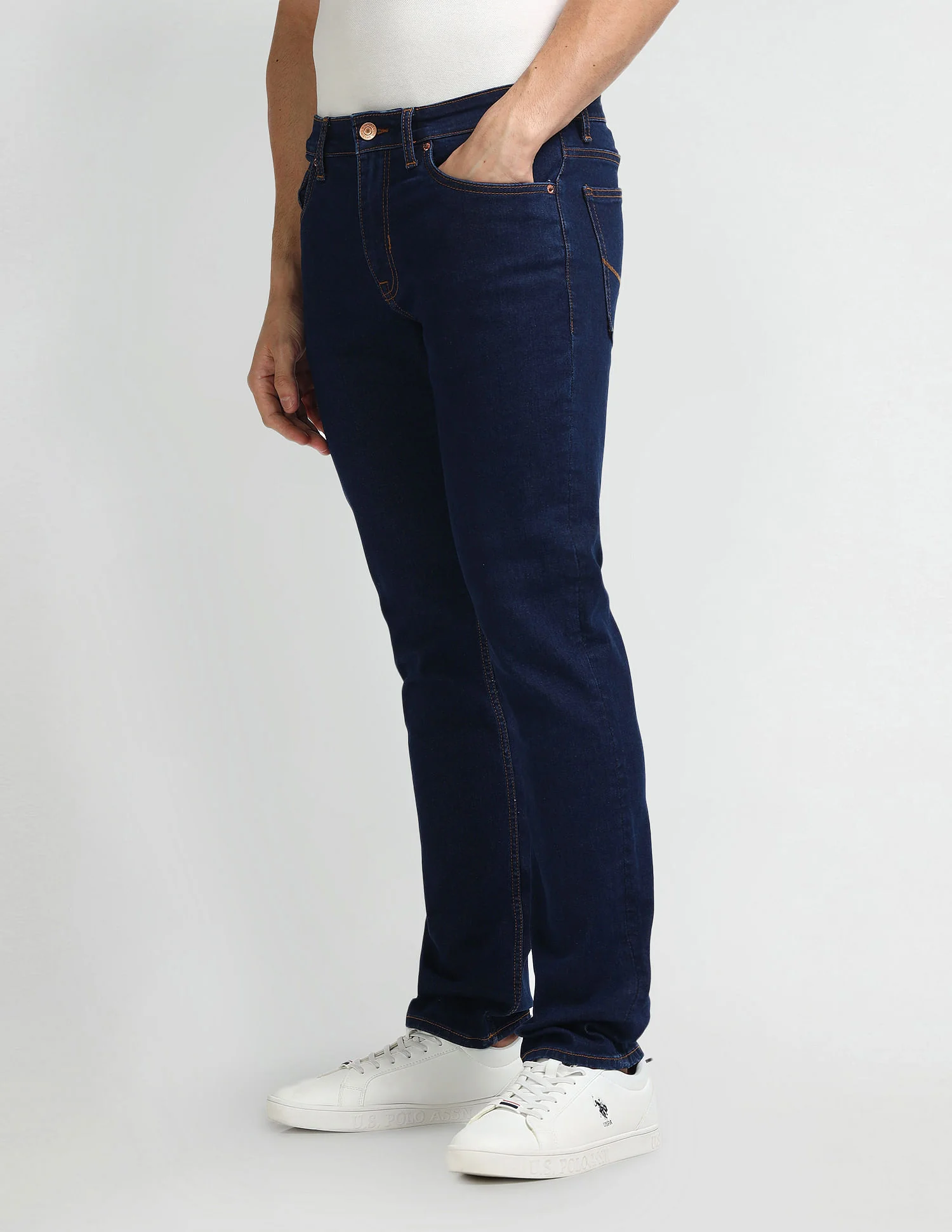 Brandon Slim Tapered Blue Jeans - Image 4