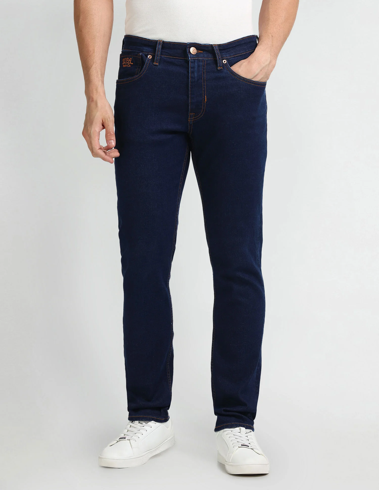 Brandon Slim Tapered Blue Jeans - Image 6