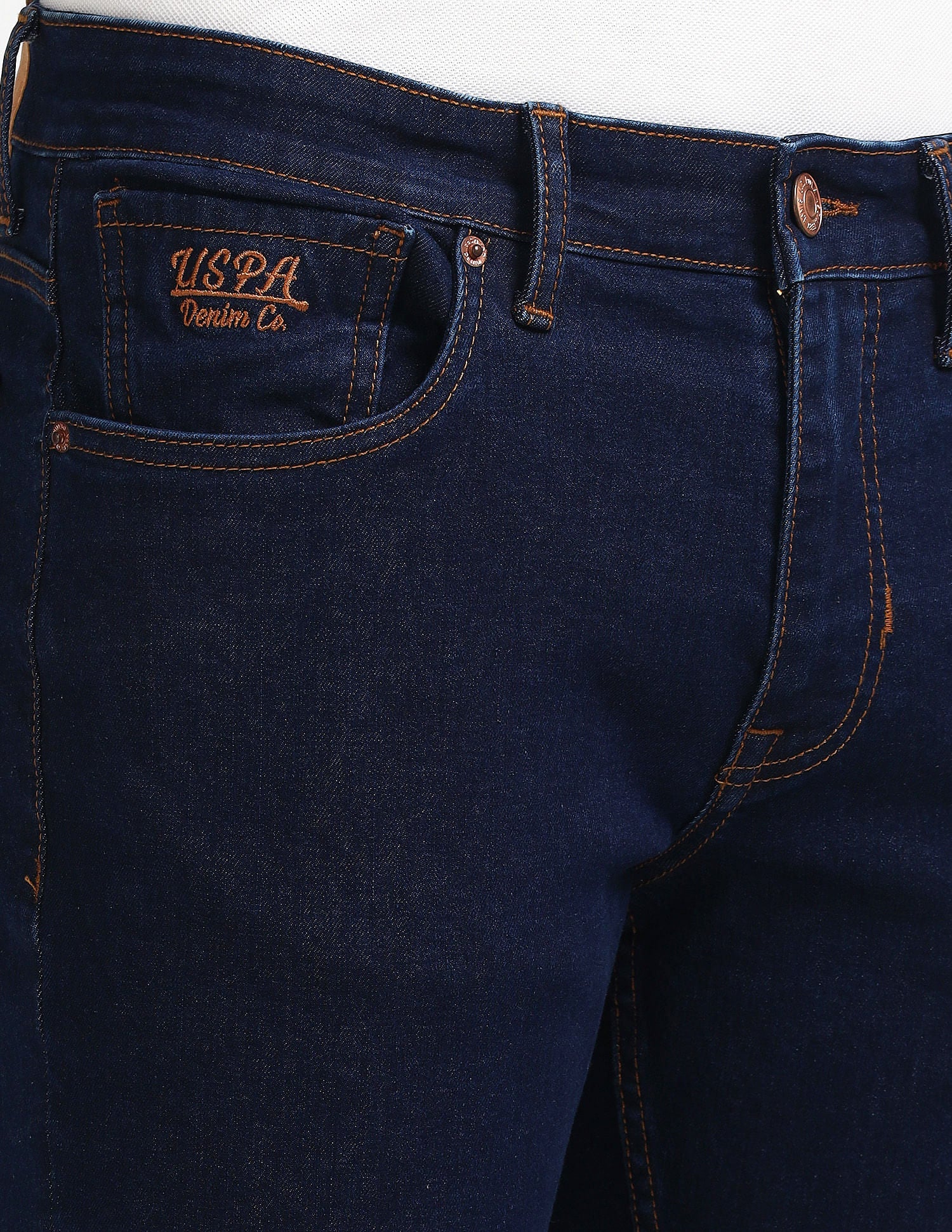 Brandon Slim Tapered Blue Jeans - Image 7